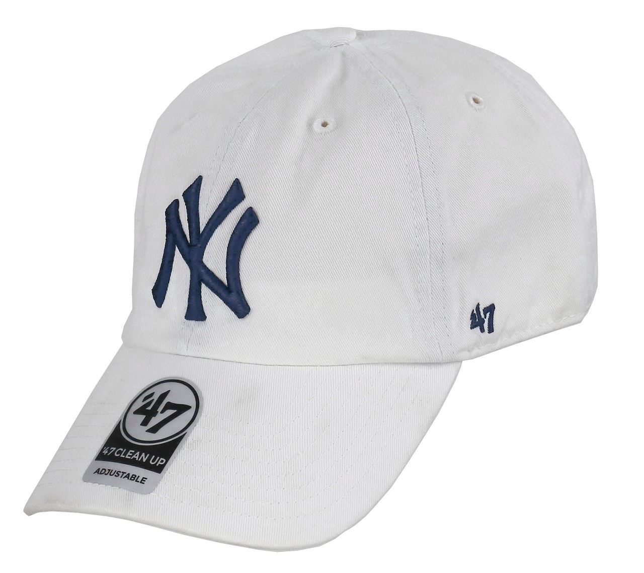 New York Yankees MLB Clean Up White Adjustable Cap 47 Brand 