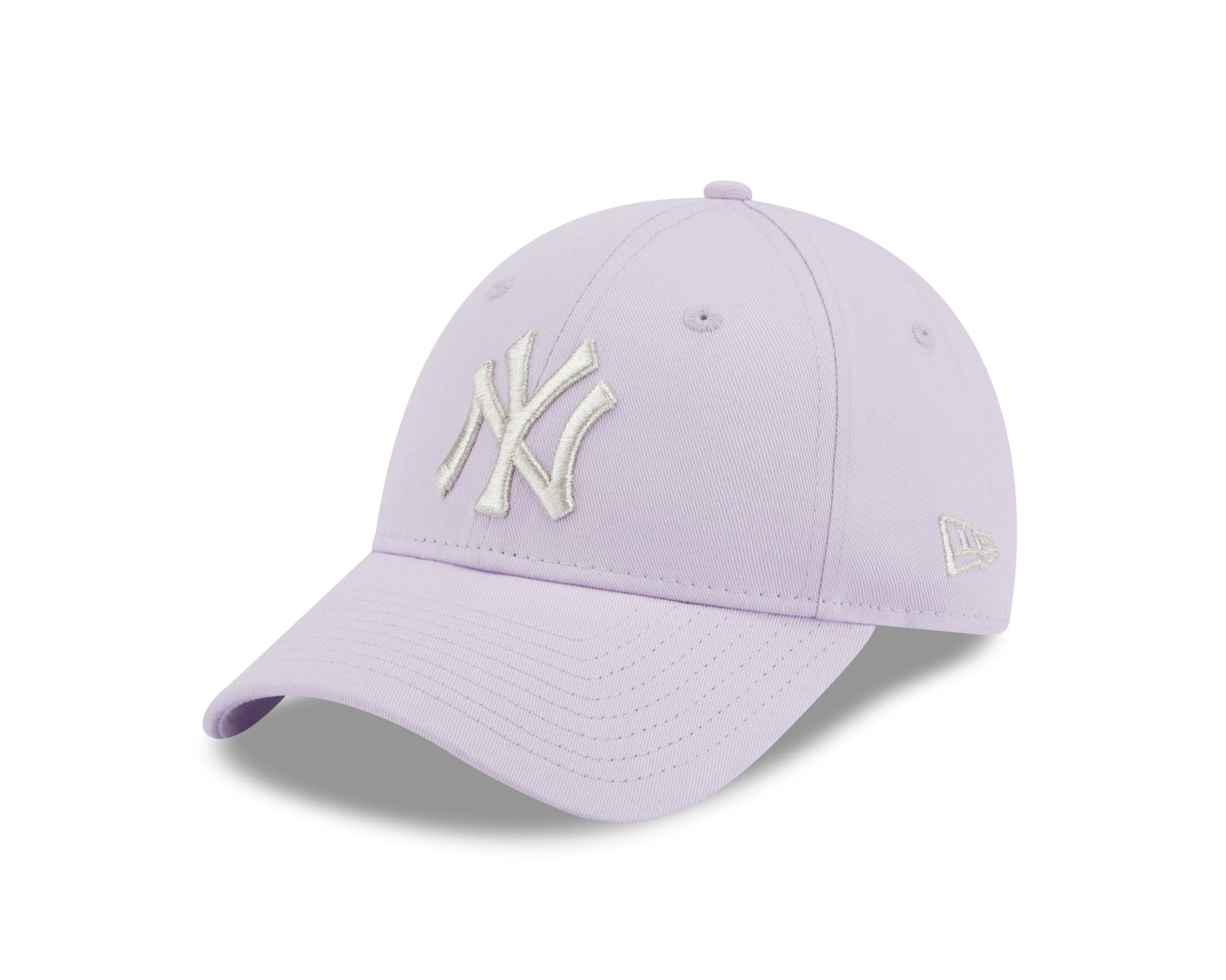 New York Yankees MLB Metallic Logo Lightpurple 9Forty Adjustable Women Cap New Era