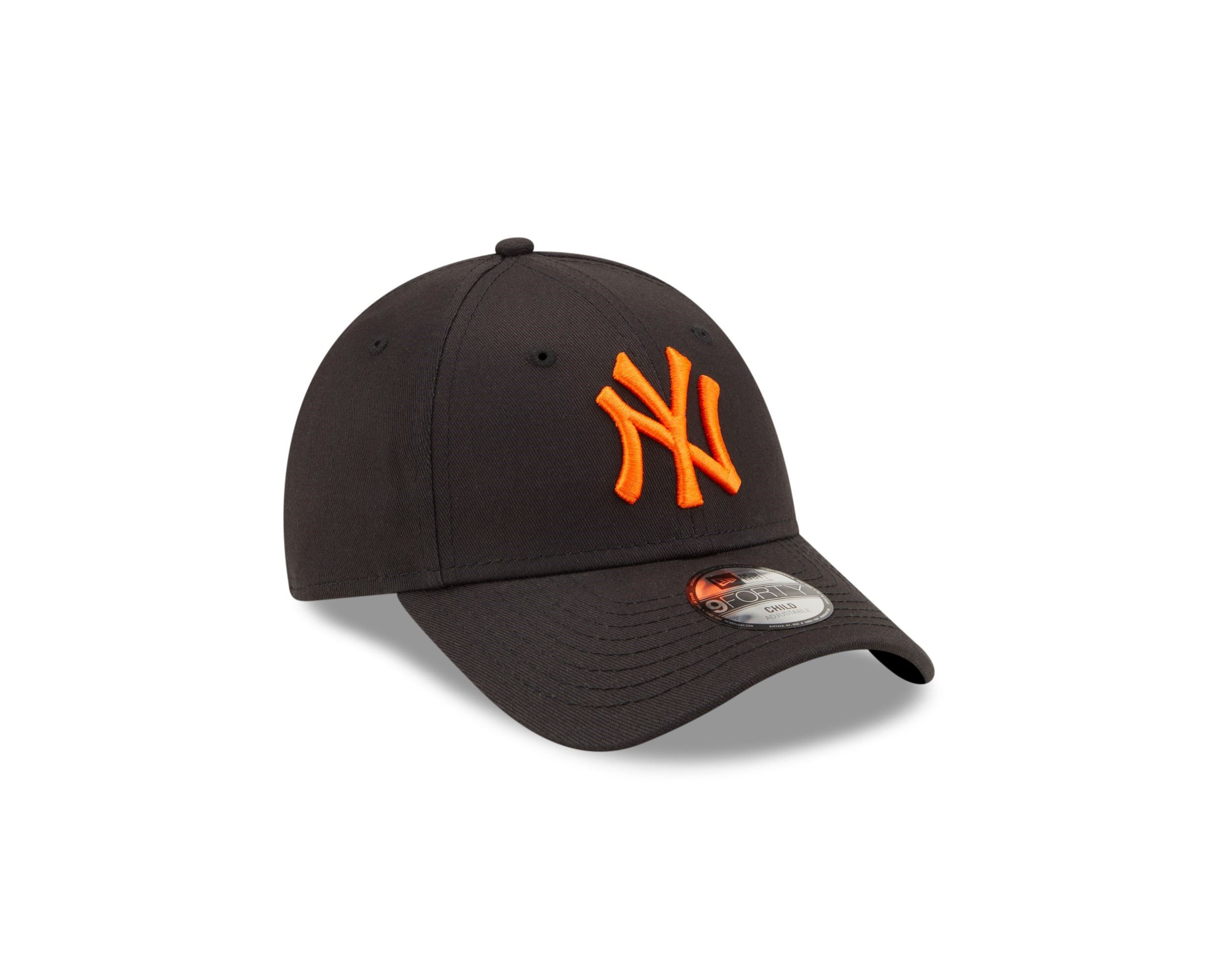New York Yankees Black Orange MLB League Essential 9Forty Adjustable Kids Cap New Era