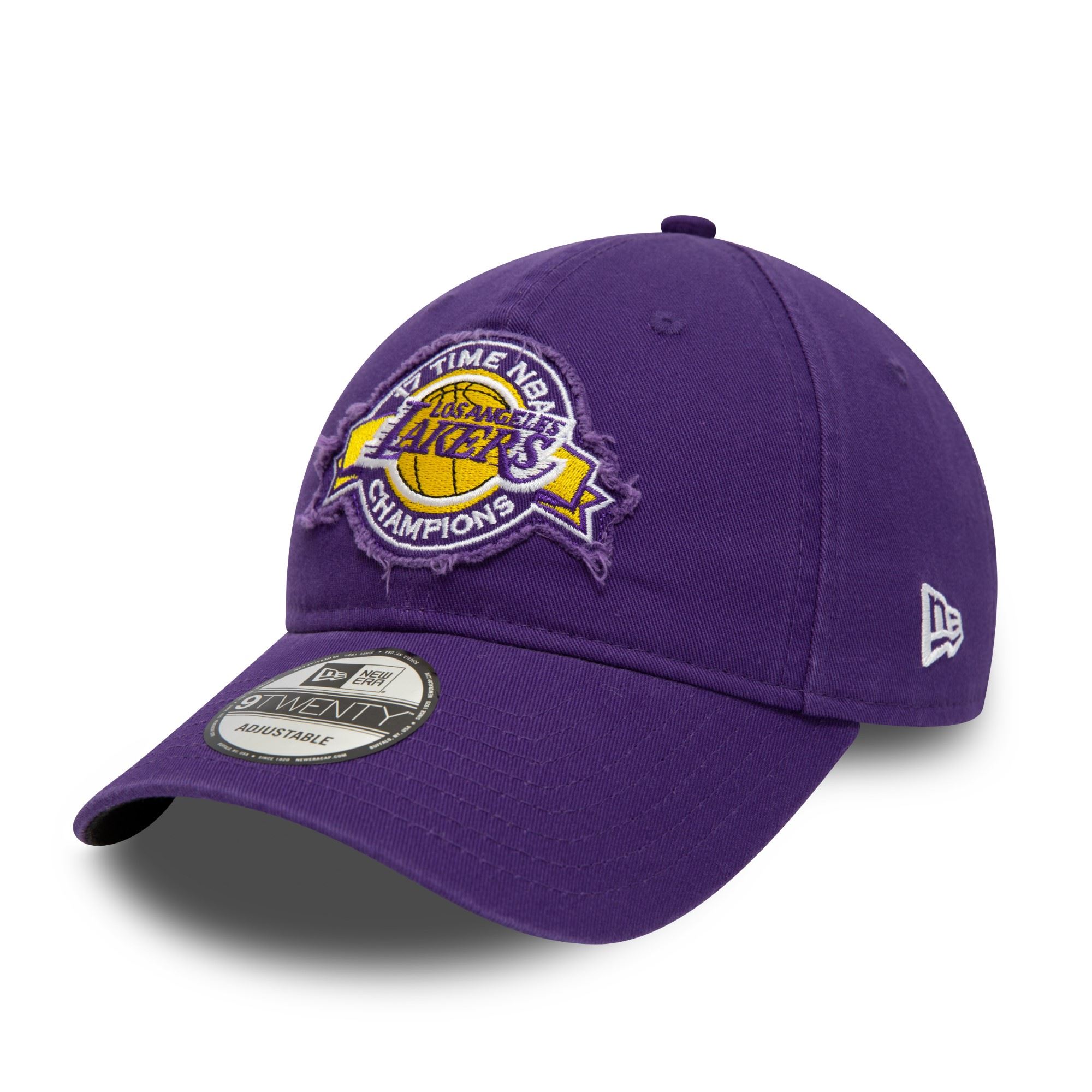 Los Angeles Lakers NBA Washed Wordmark Purple 9Twenty Unstructured Strapback Cap New Era