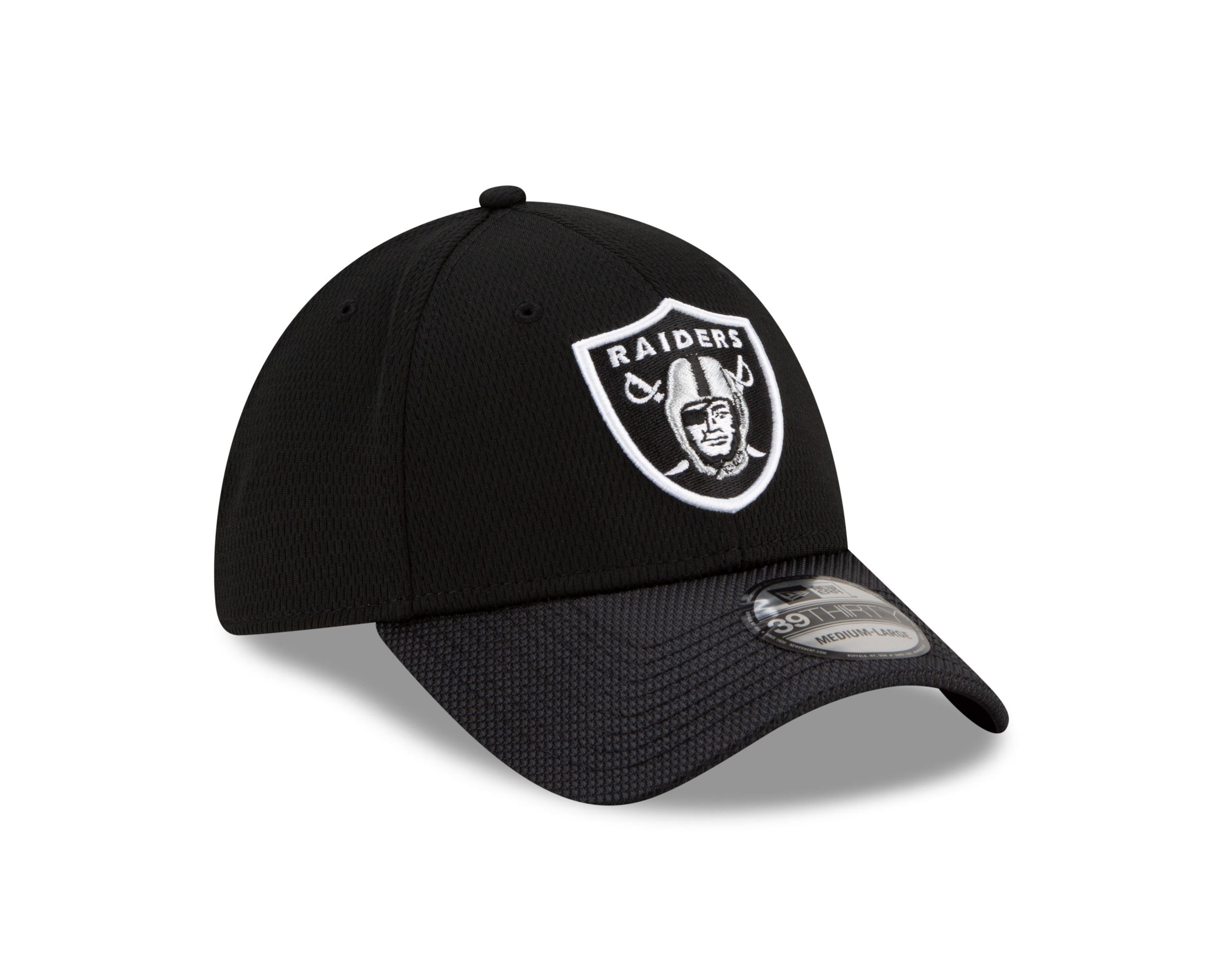 Las Vegas Raiders NFL 2021 Sideline Black 39Thirty Stretch Cap New Era
