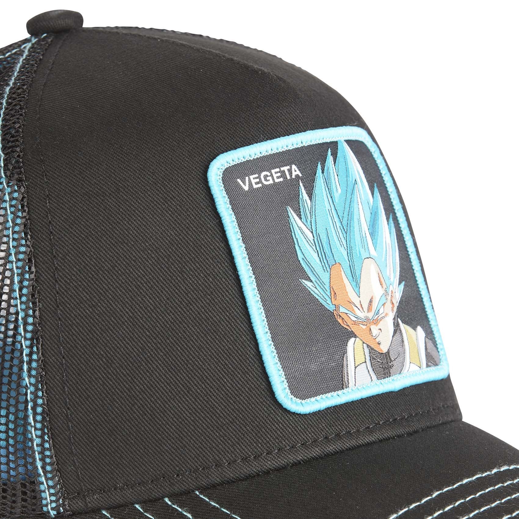Vegeta Dragon Ball Z Black Turquoise Trucker Cap Capslab