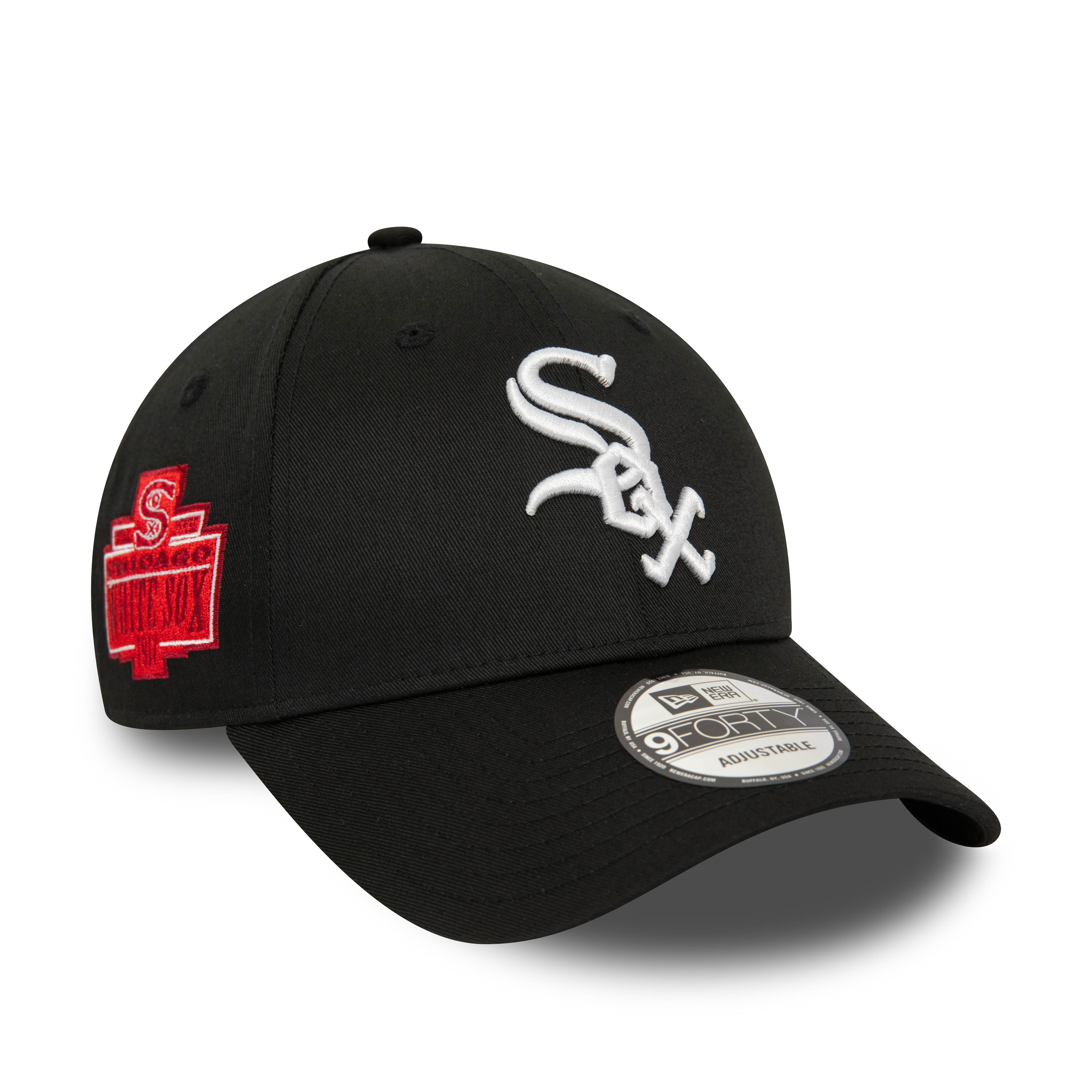 Chicago White Sox MLB Primary Logo Sidepatch 1917 Black 9Forty Adjustable Cap New Era