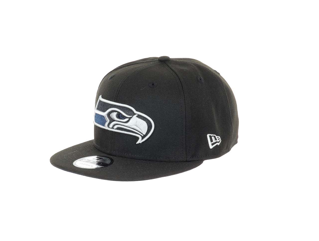 Seattle Seahawks NFL Team Colour 40 Seasons Sidepatch Black 9Fifty Snapback Cap New Era