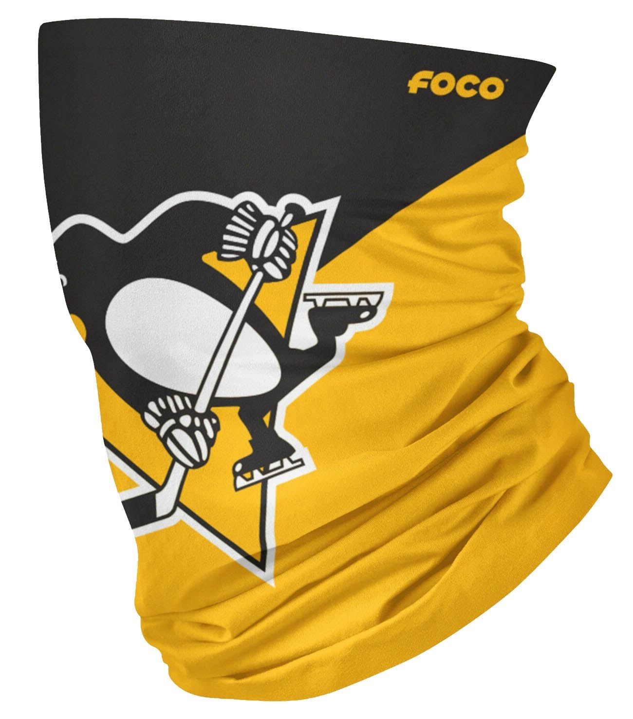 Pittsburgh Penguins NHL Colour Block Big Logo Gaiter Scarf Forever Collectibles
