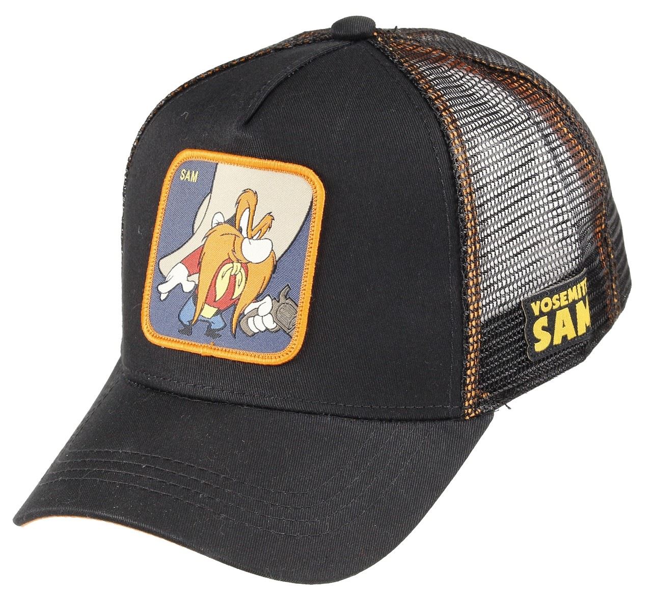 Yosemite Sam Looney Tunes Black Trucker Cap Capslab