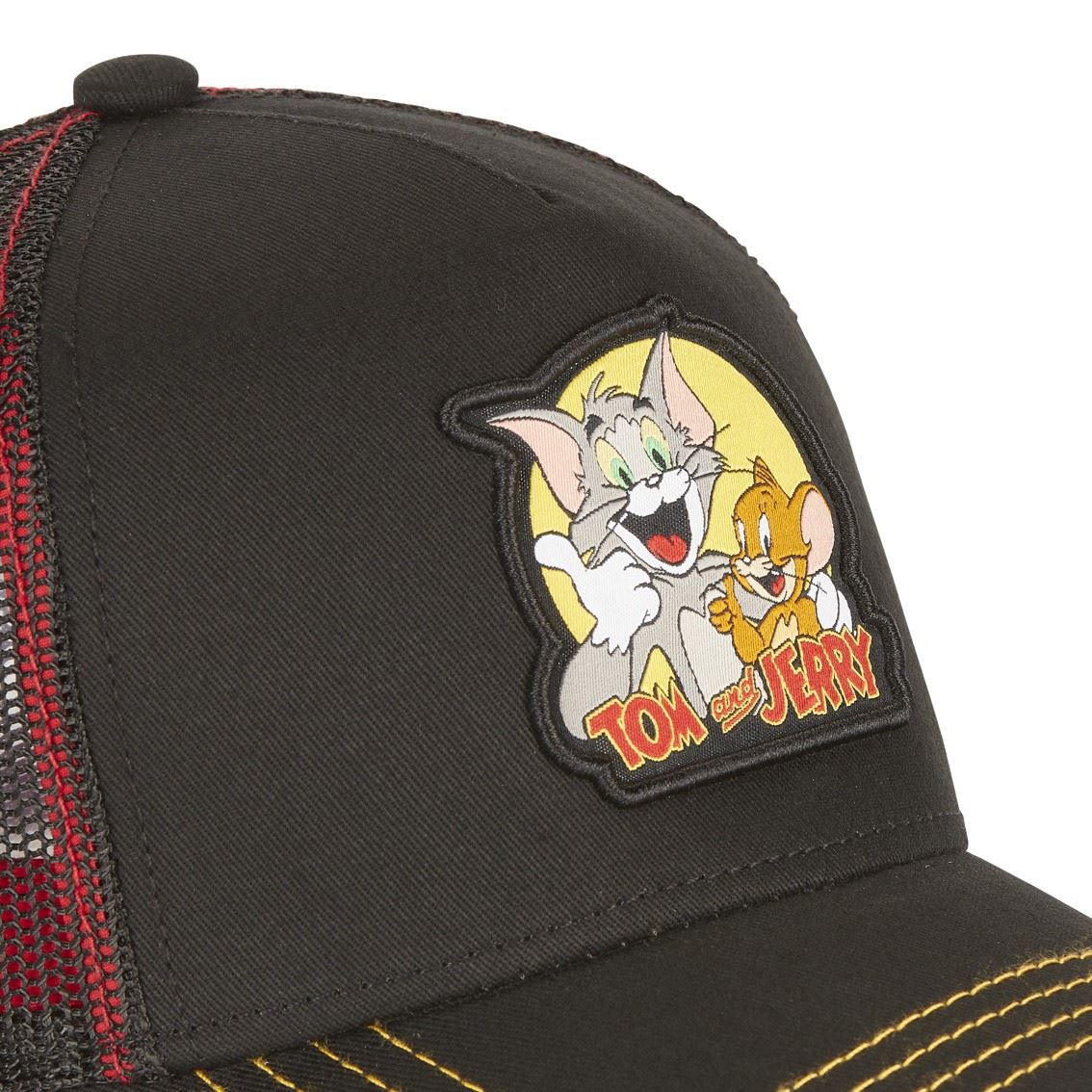 Tom and Jerry Black Trucker Cap Capslab