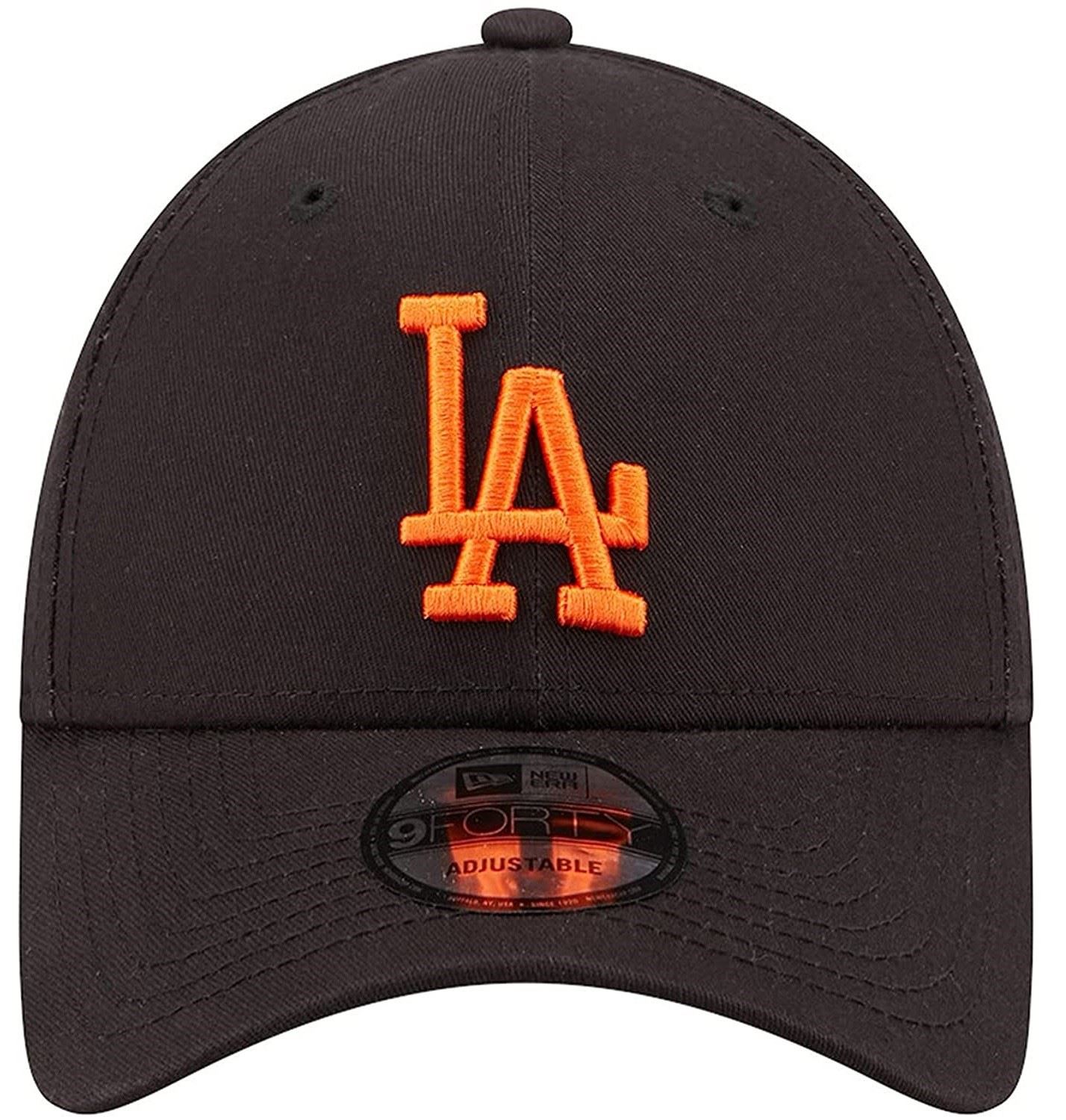 Los Angeles Dodgers Black Orange MLB League Essential 9Forty Adjustable Cap New Era