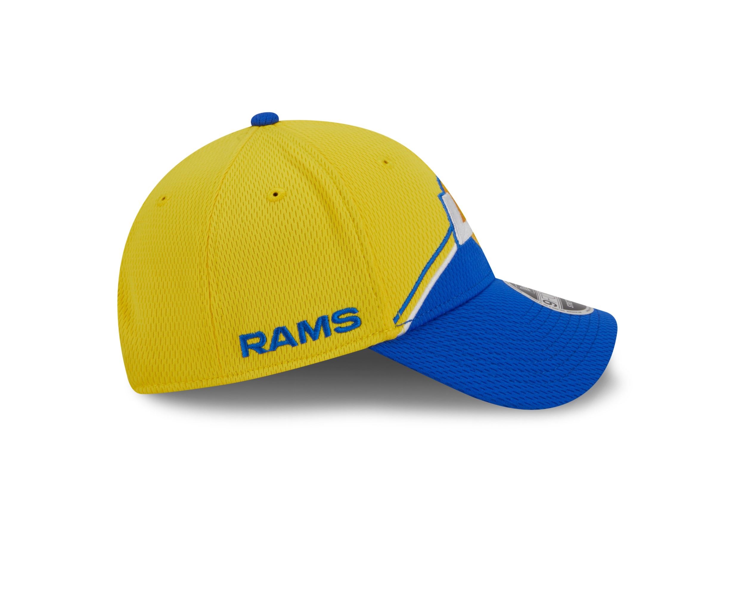 Los Angeles Rams NFL 2023 Sideline Yellow Blue 9Forty Stretch Snapback Cap New Era