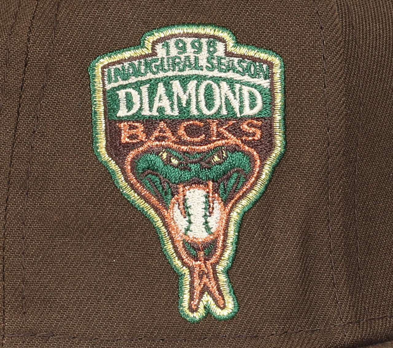 Arizona Diamondbacks  MLB Cooperstown Inaugural Season 1998 Sidepatch Walnut Dark Green 59Fifty Basecap New Era
