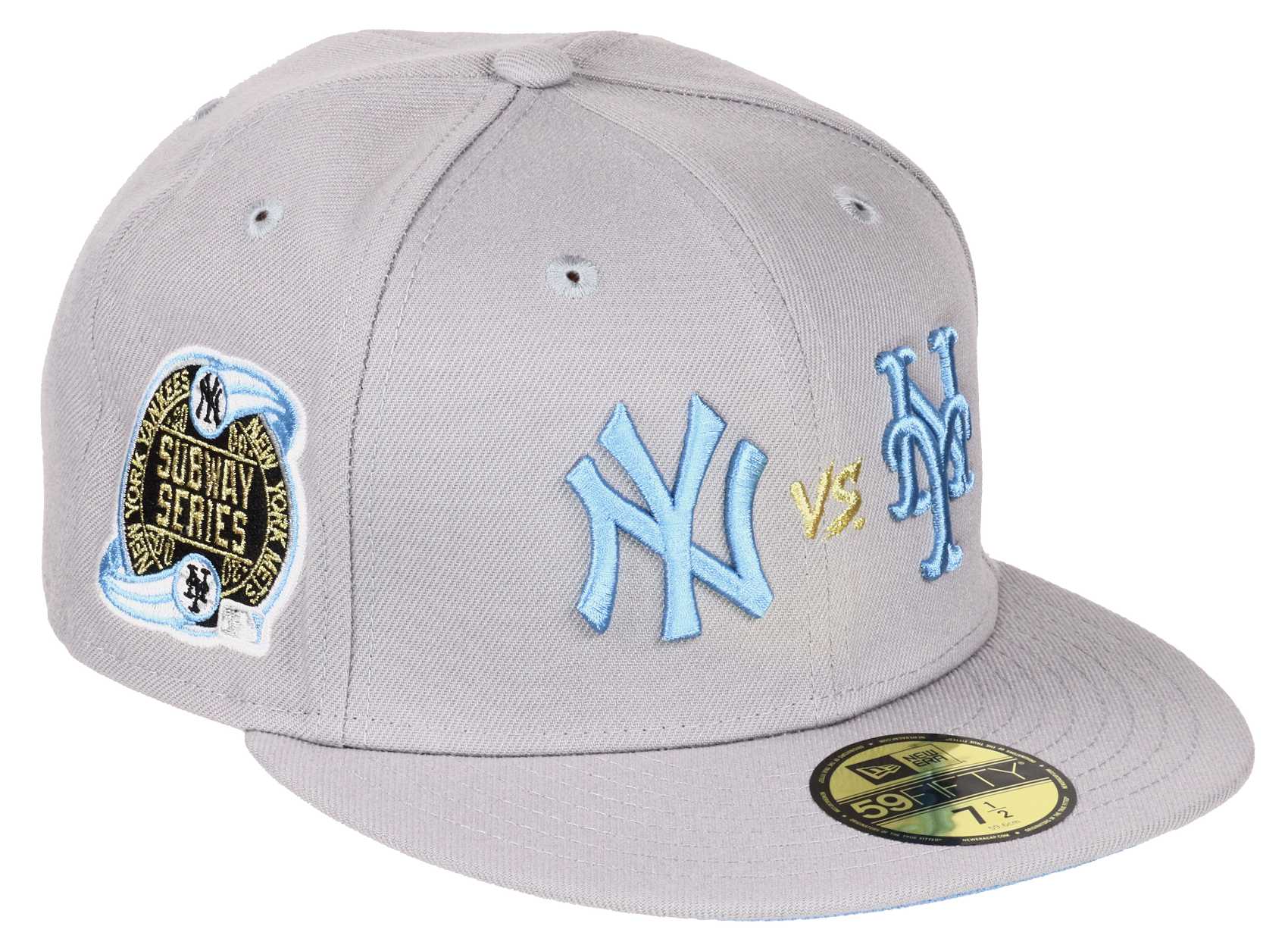 New York Yankees X New York Mets Subway Series Gray Poly 59Fifty Basecap New Era