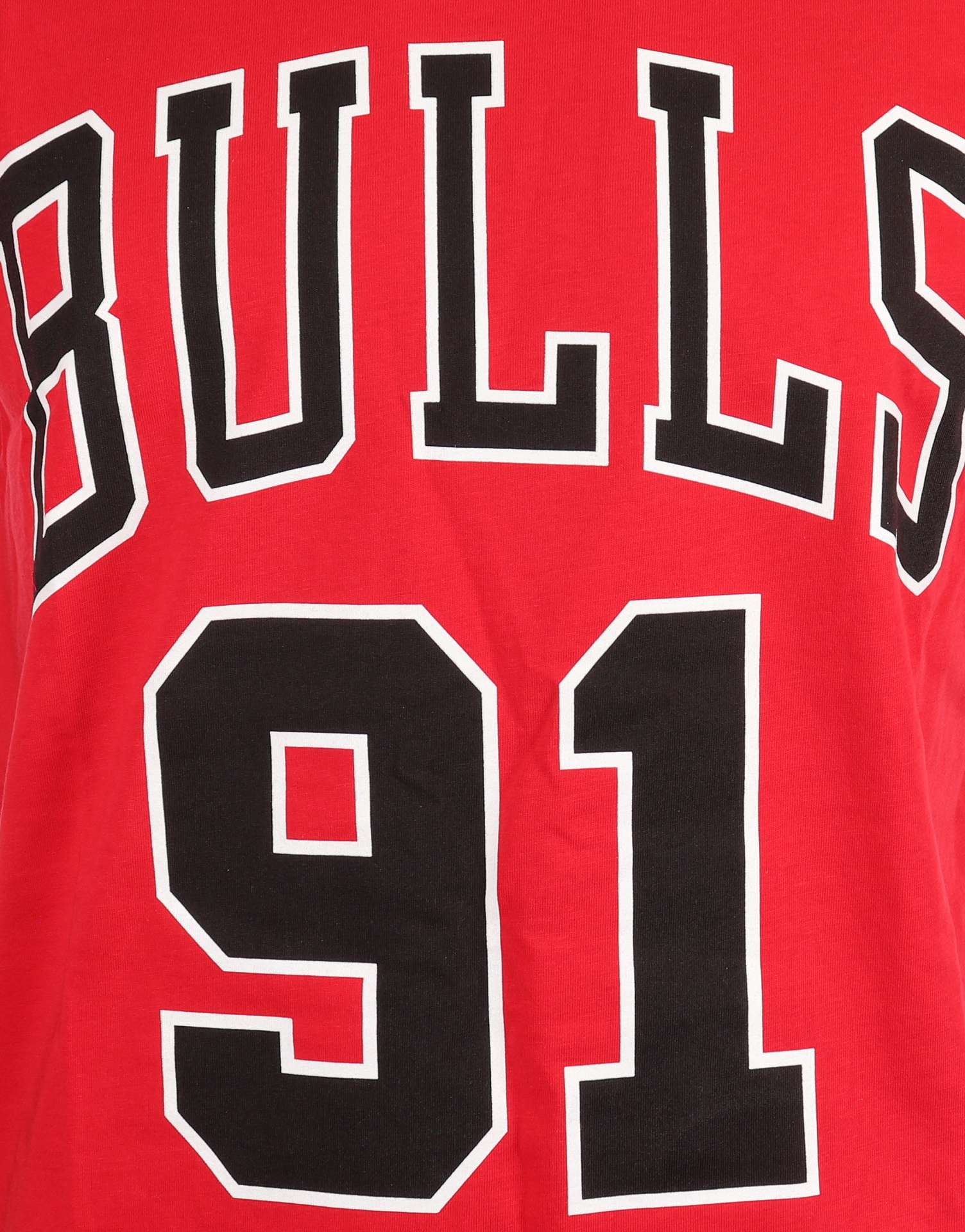 Dennis Rodman #91 Chicago Bulls Red NBA Name and Number Tee T-Shirt Mitchell & Ness