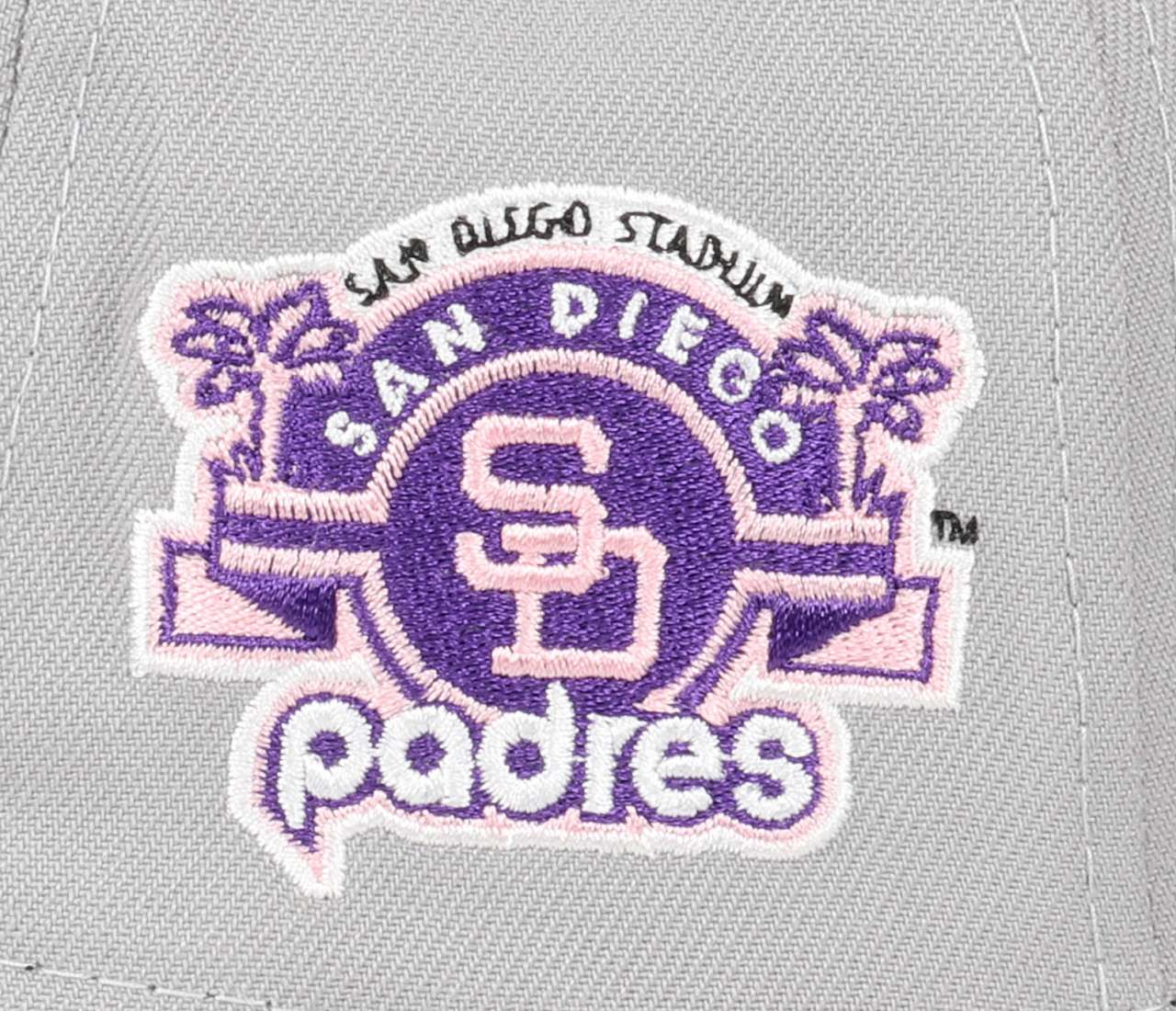 San Diego Padres MLB Cooperstown San Diego Stadium Sidepatch Gray Black 9Forty A-Frame Adjustable Cap New Era