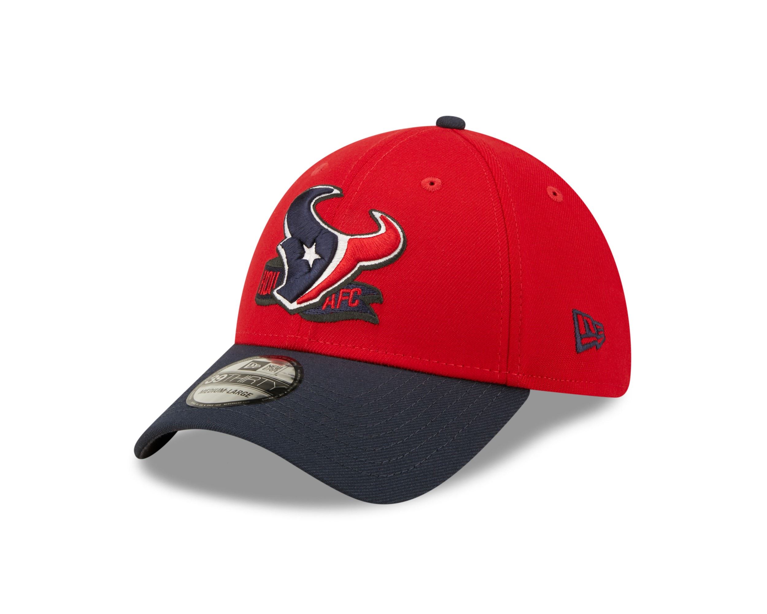 Houston Texans NFL 2022 Sideline Red Navy 39Thirty Stretch Cap New Era