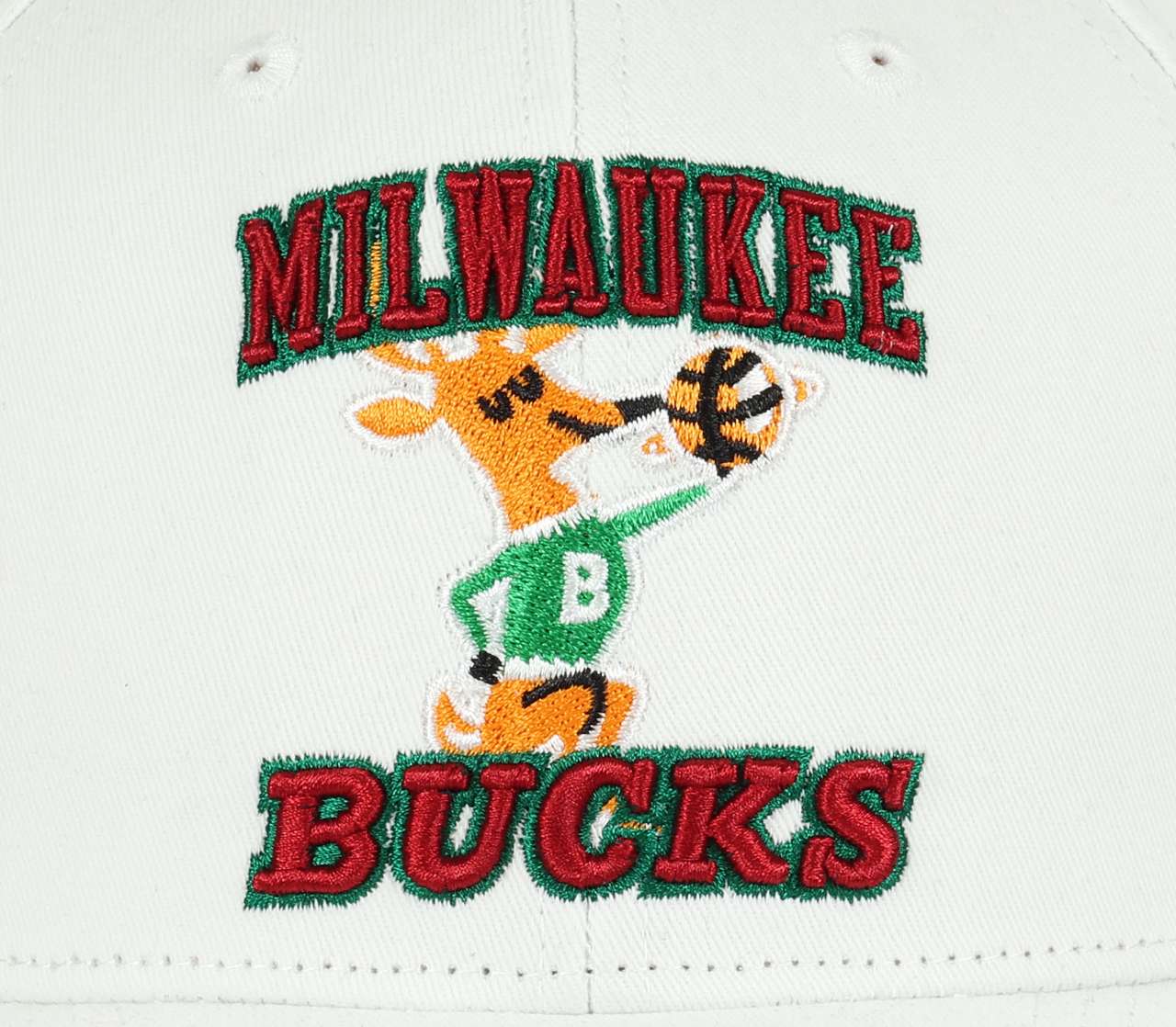 Milwaukee Bucks  NBA All In HWC Pro Crown Fit White Snapback Cap Mitchell & Ness