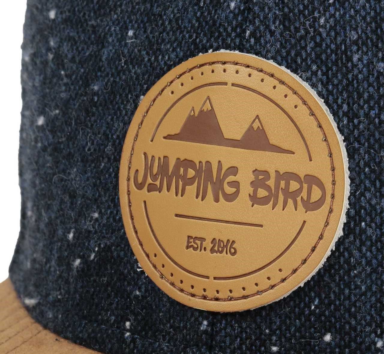 Breithorn Dunkelblau / Braun 6P Snapback Cap  Jumping Bird
