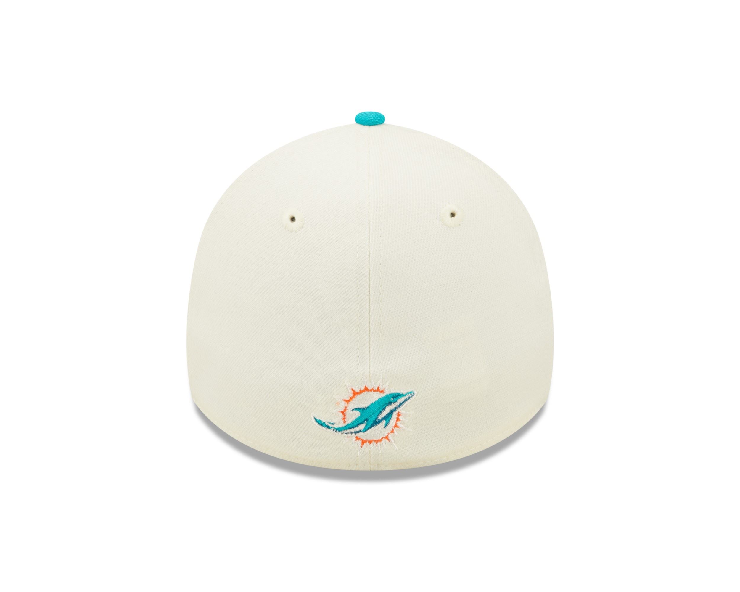 Miami Dolphins NFL 2022 Sideline Chrome White 39Thirty Stretch Cap New Era