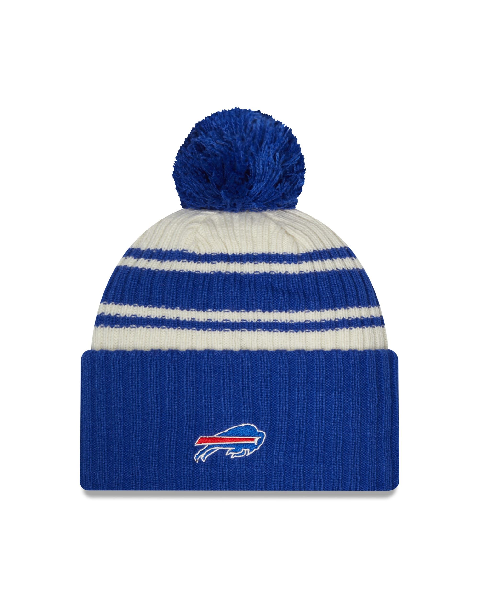 Buffalo Bills NFL 2022 Sideline Sport Knit Chrome White Blue Beanie New Era