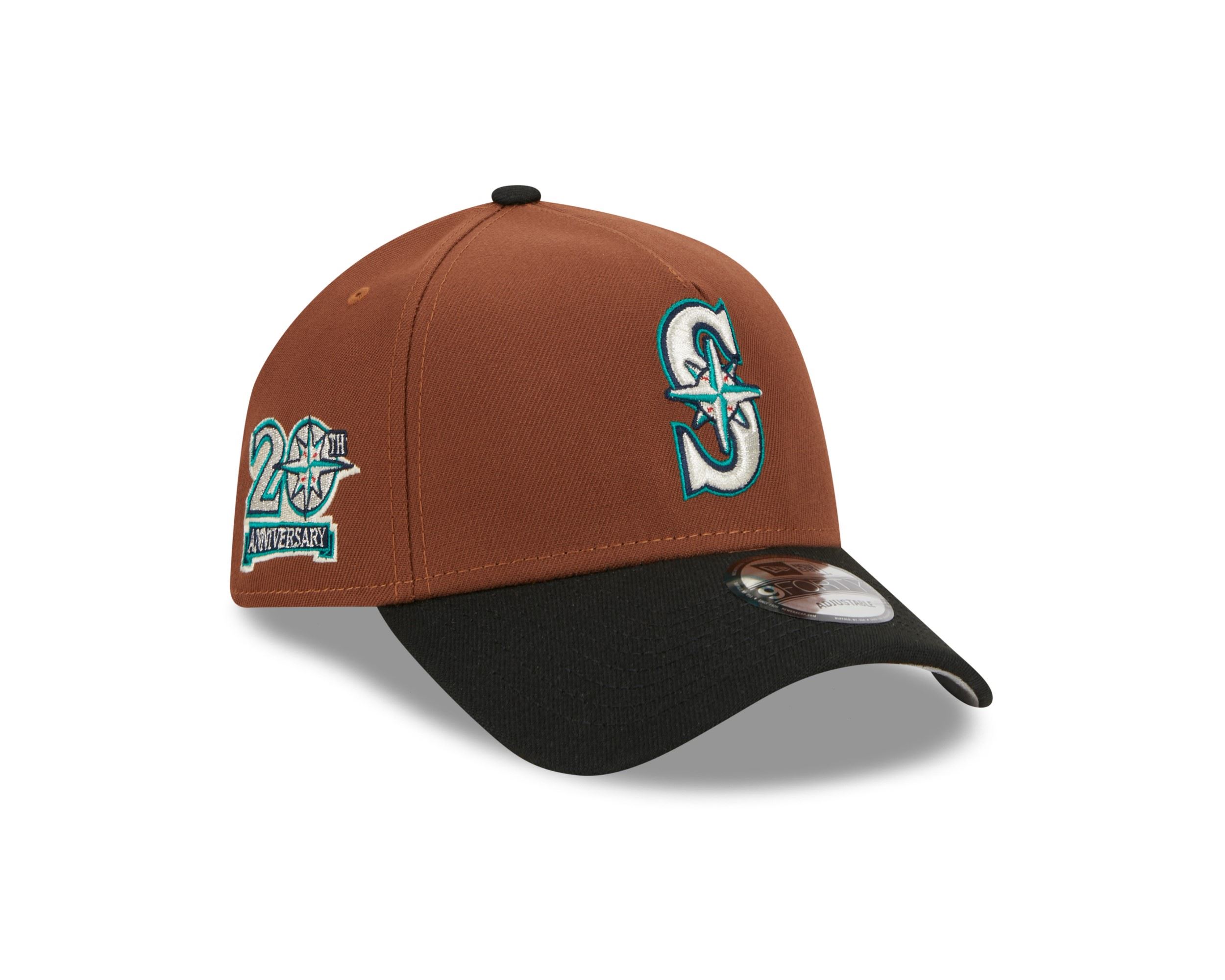 Seattle Mariners MLB Harvest 20th Anniversary Brown Black 9Forty A-Frame Snapback Cap New Era