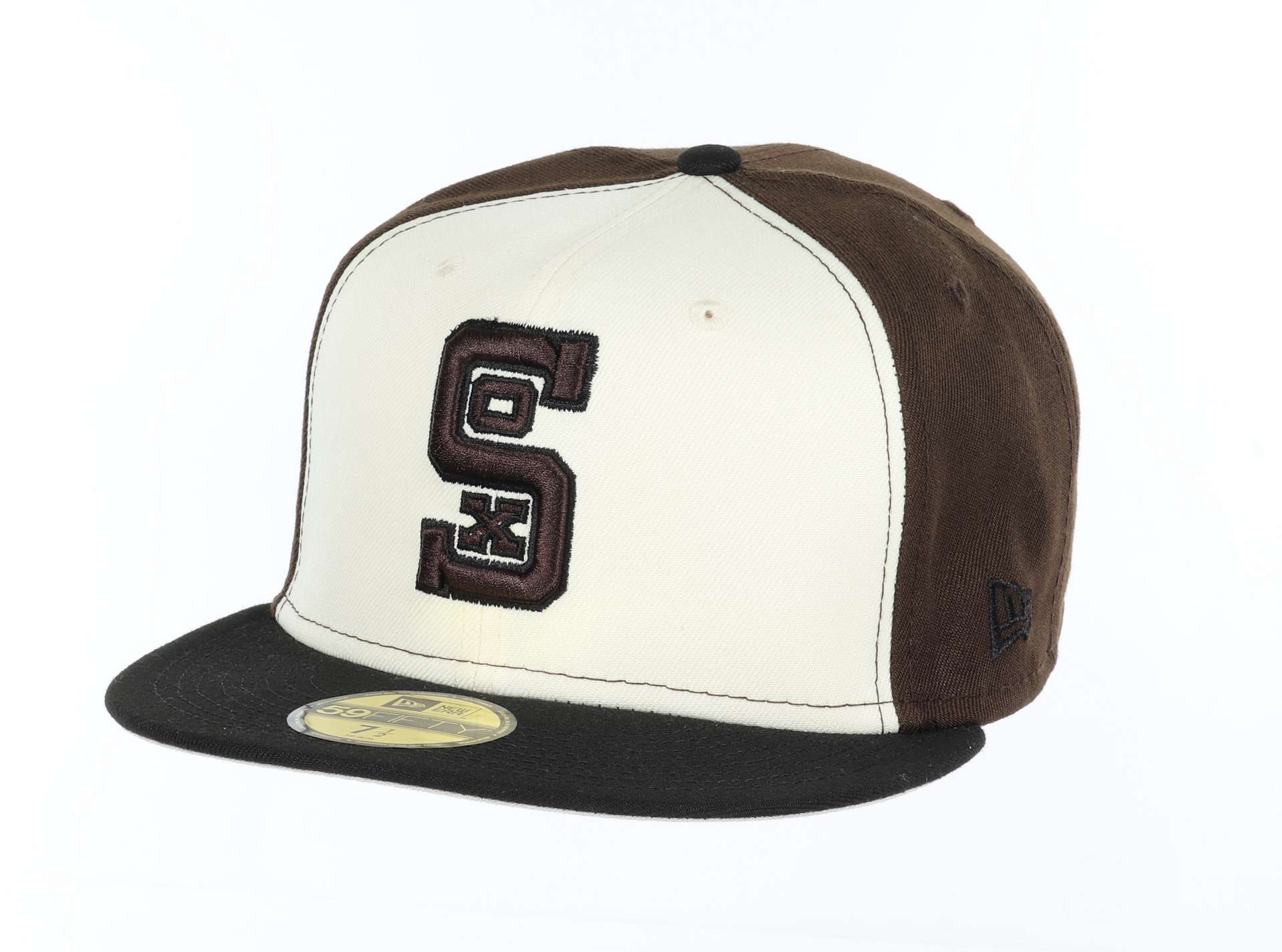 Chicago White Sox MLB Cooperstown American League Golden Anniversary Sidepatch Chrome Walnut Black 59Fifty Basecap New Era