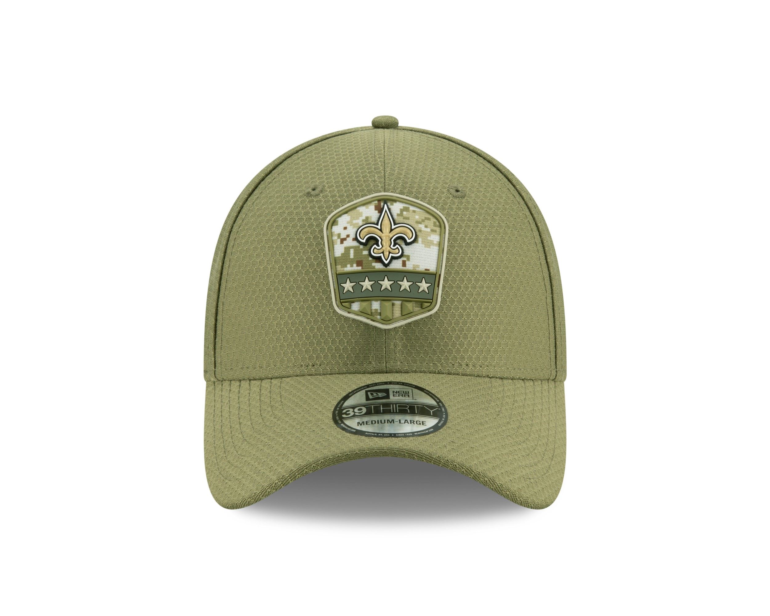 New Orleans Saints On Field 2019 Salute to Service Olive 39Thirty Cap New Era