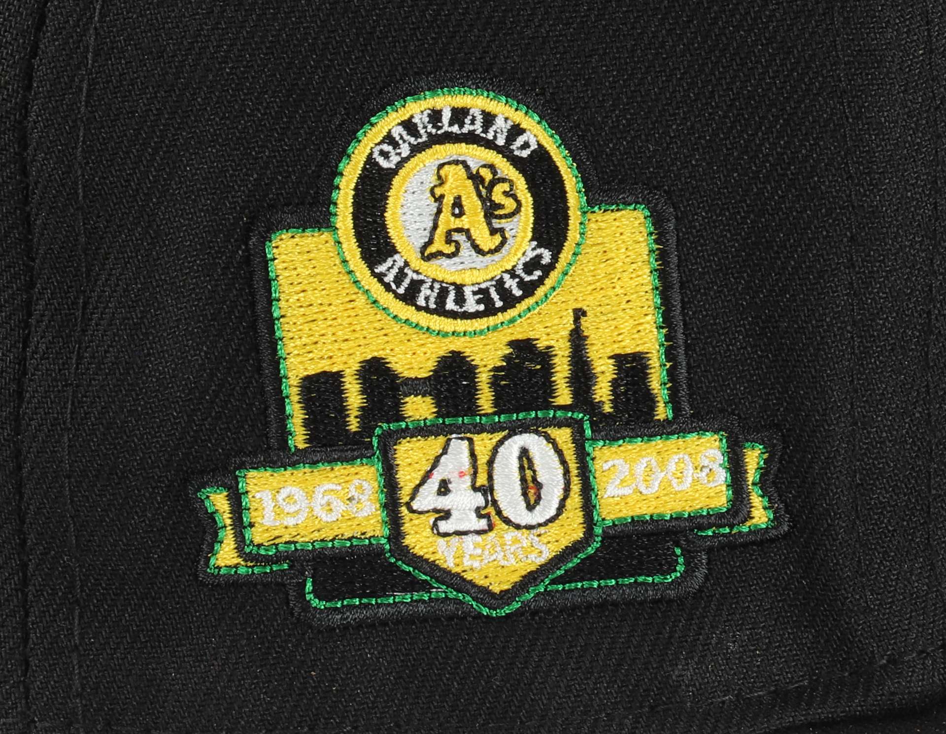 Oakland Athletics MLB Sidepatch 40th Anniversary Black 59Fifty Basecap New Era
