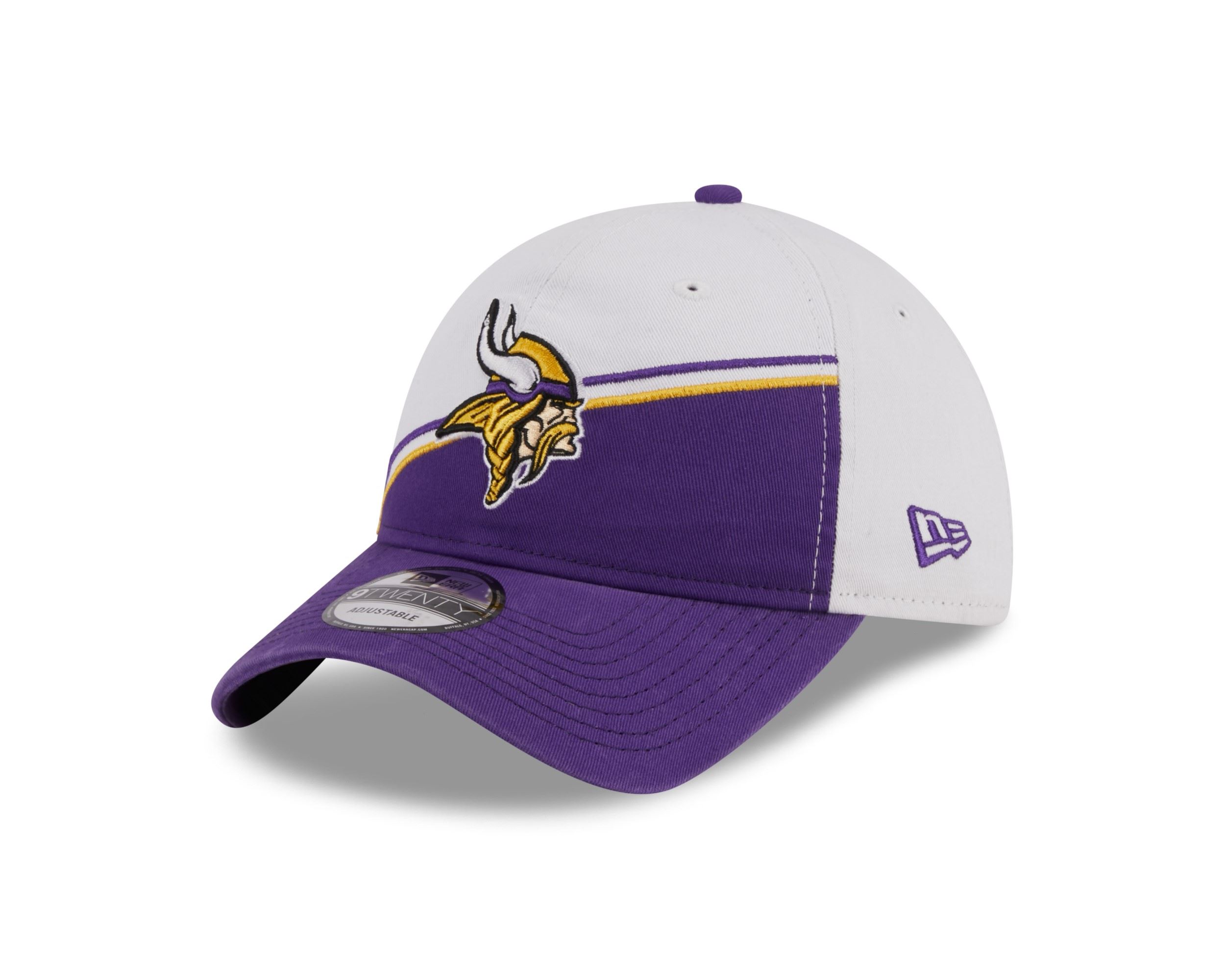 Minnesota Vikings NFL 2023 Sideline White Purple 9Twenty Unstructured Strapback Cap New Era