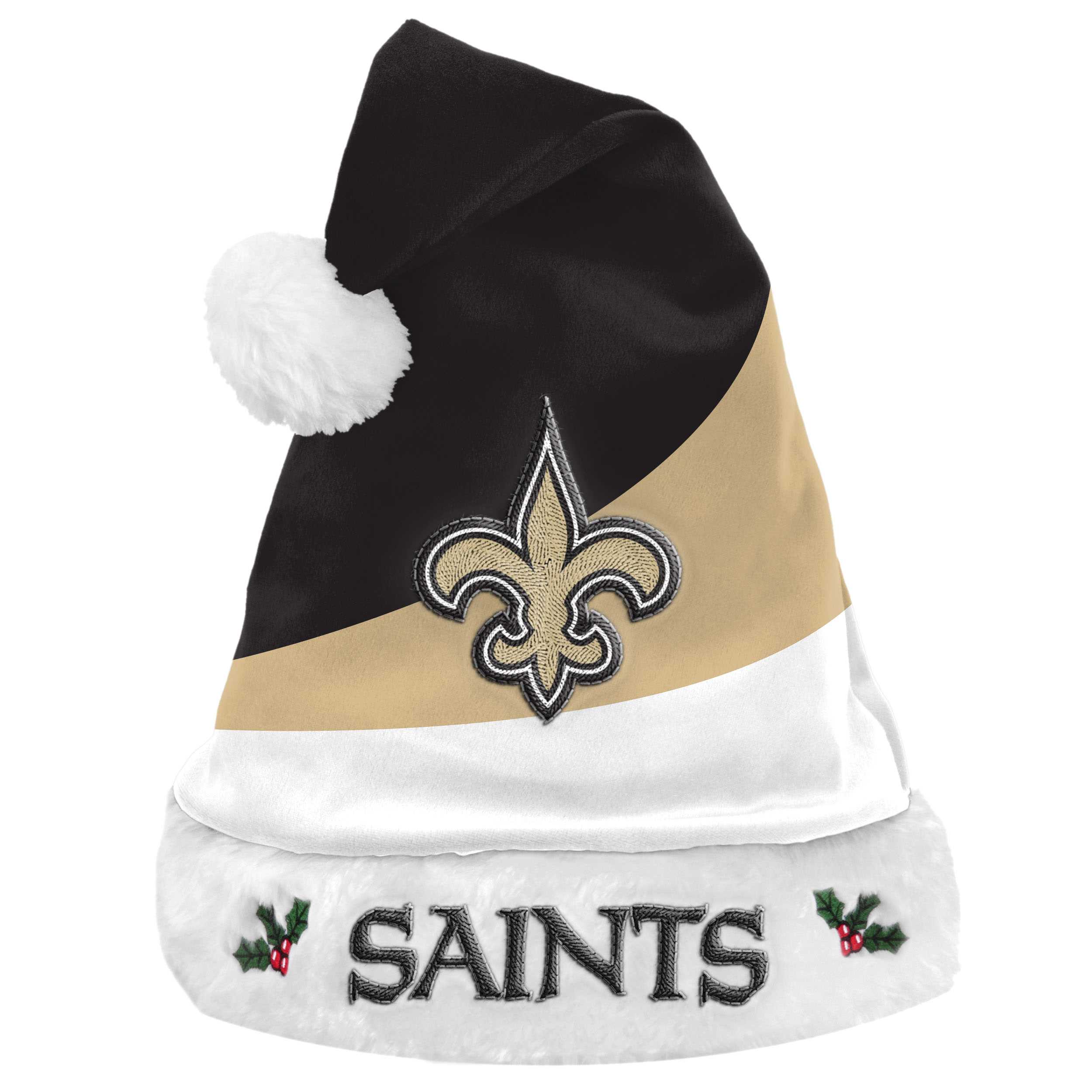New Orleans Saints NFL 2021 Colorblock Santa Hat