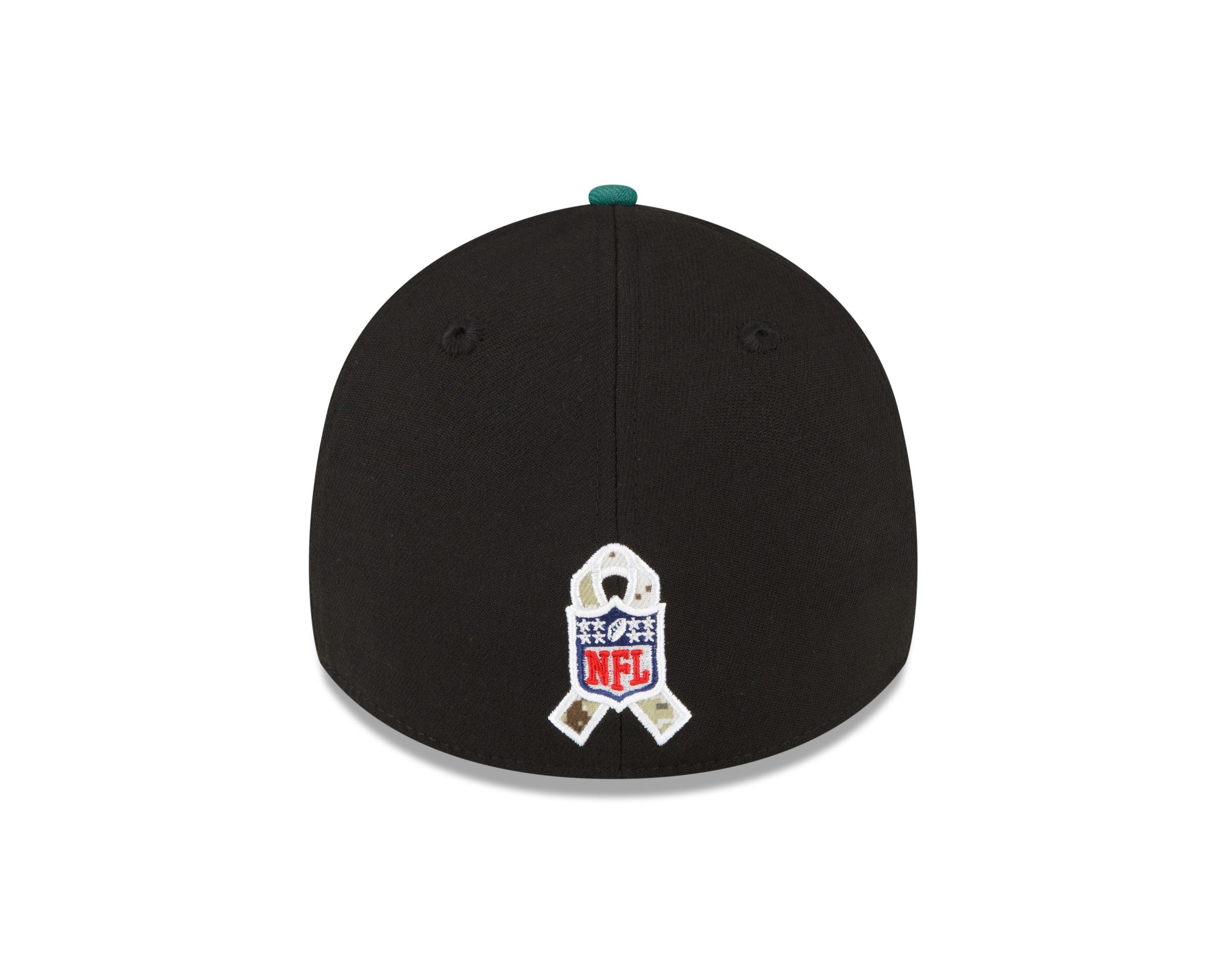 New York Jets NFL Salute to Service 2022 Black Green 39Thirty Stretch Cap New Era
