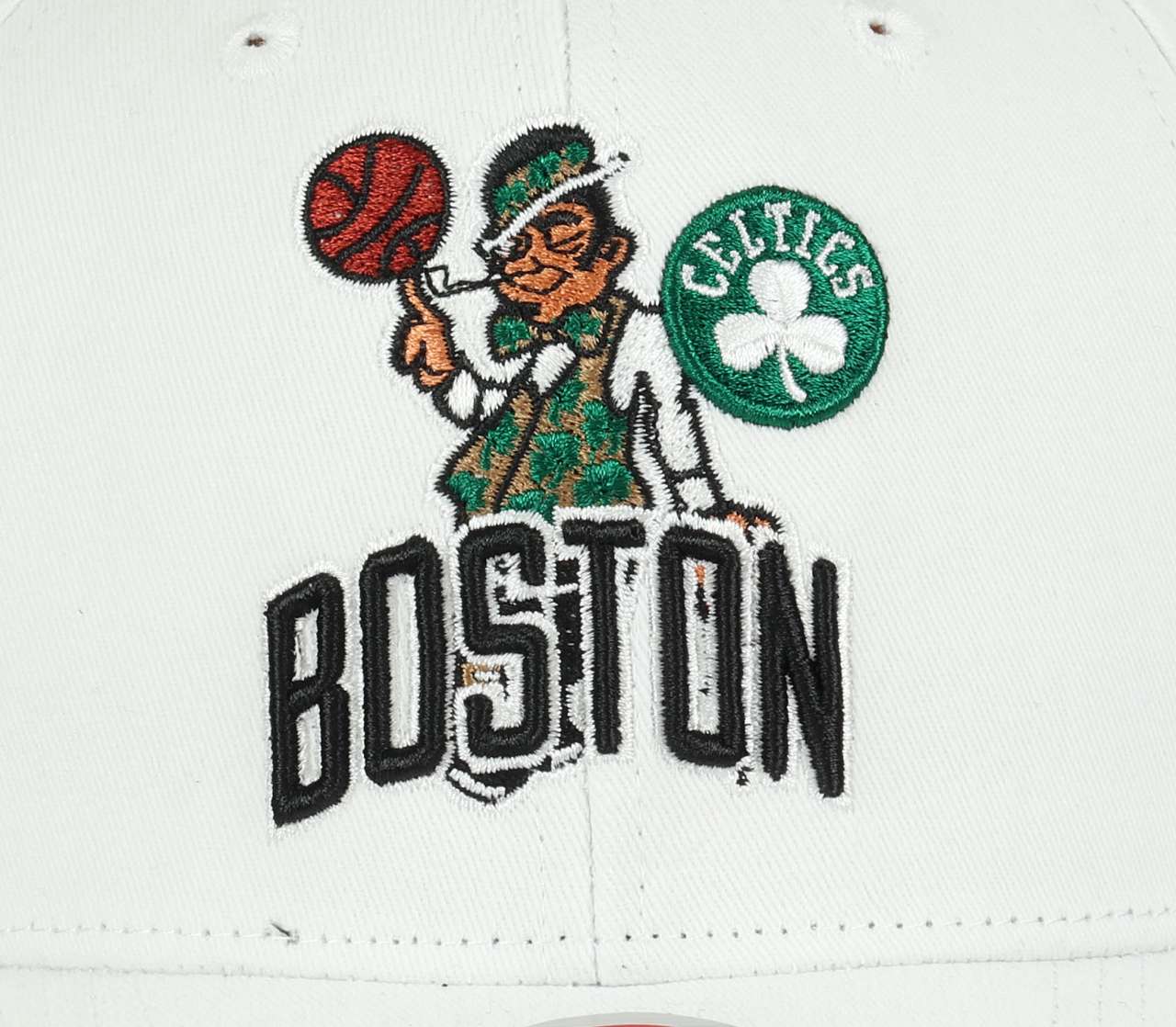 Boston Celtics  NBA All In Pro Crown Fit White Snapback Cap Mitchell & Ness