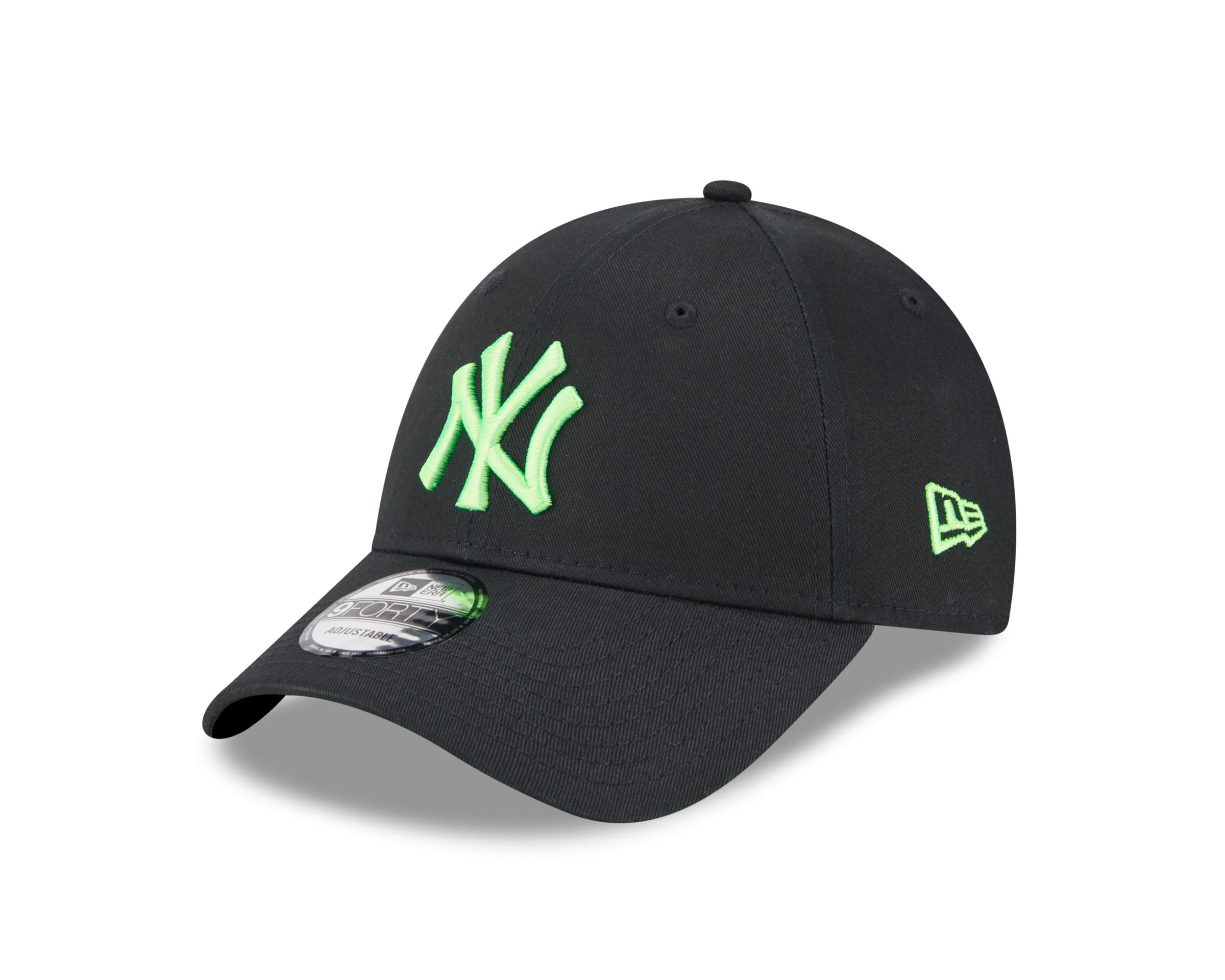 New York Yankees MLB Neon Pack Black Neongreen 9Forty Adjustable Cap New Era