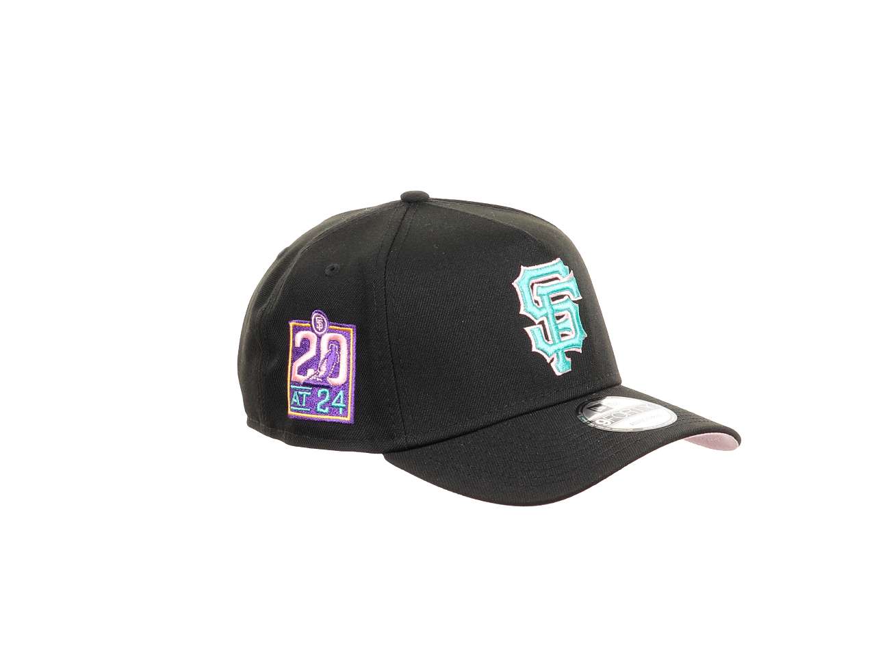 San Francisco Giants MLB 20th anniversary at Oracle Park Sidepatch Black 9Forty A-Frame Snapback Cap New Era