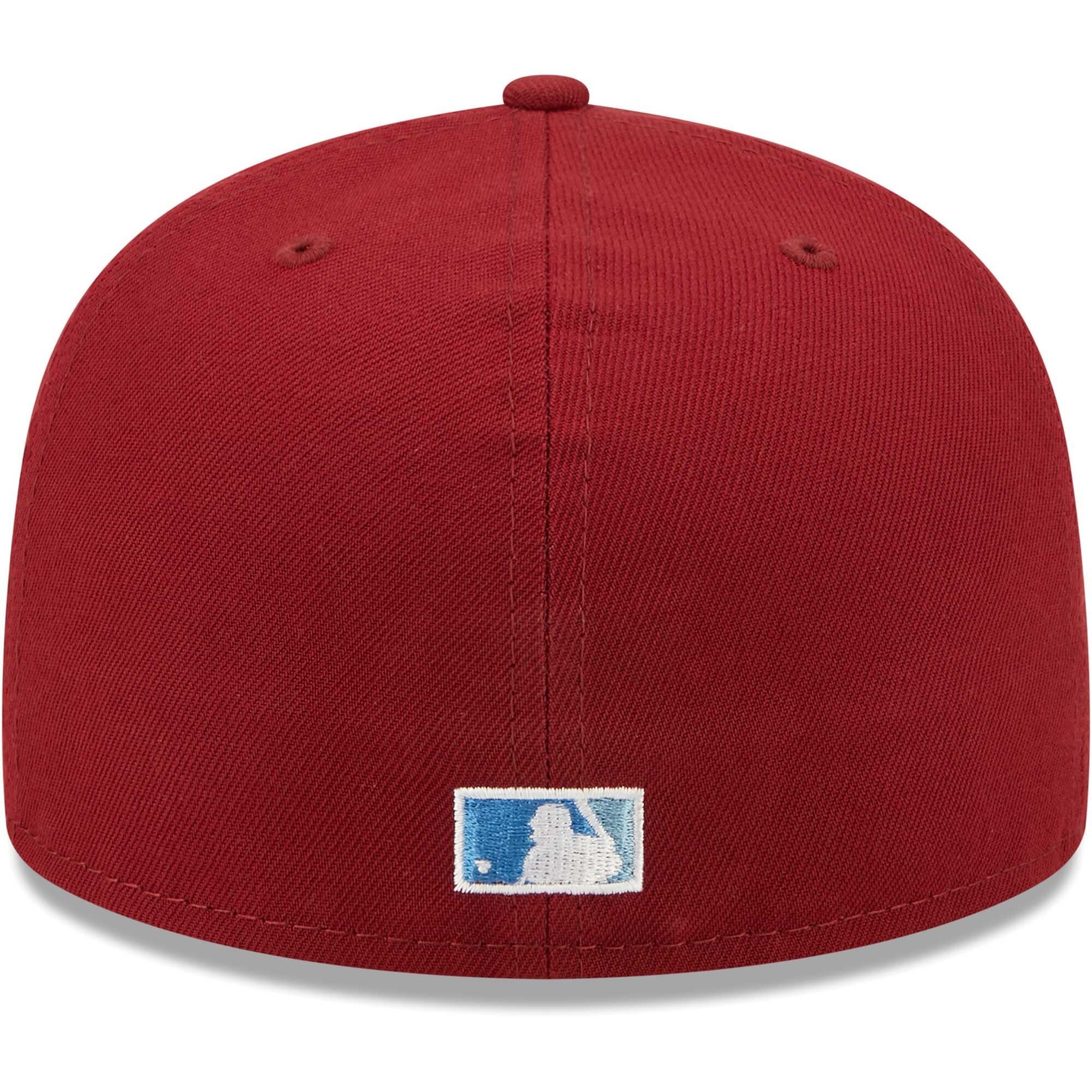 Oakland Athletics MLB Cooperstown 40th Anniversary Sidepatch Maroon Blue 59Fifty Basecap New Era