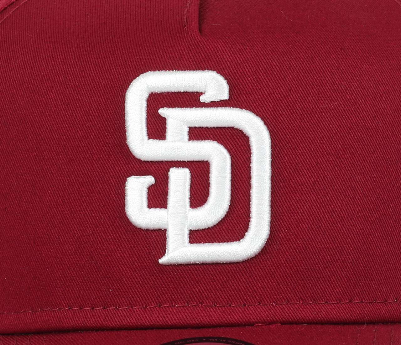 San Diego Padres MLB 40th Anniversary Year Sidepatch Cardinal 9Forty A-Frame Snapback Cap New Era