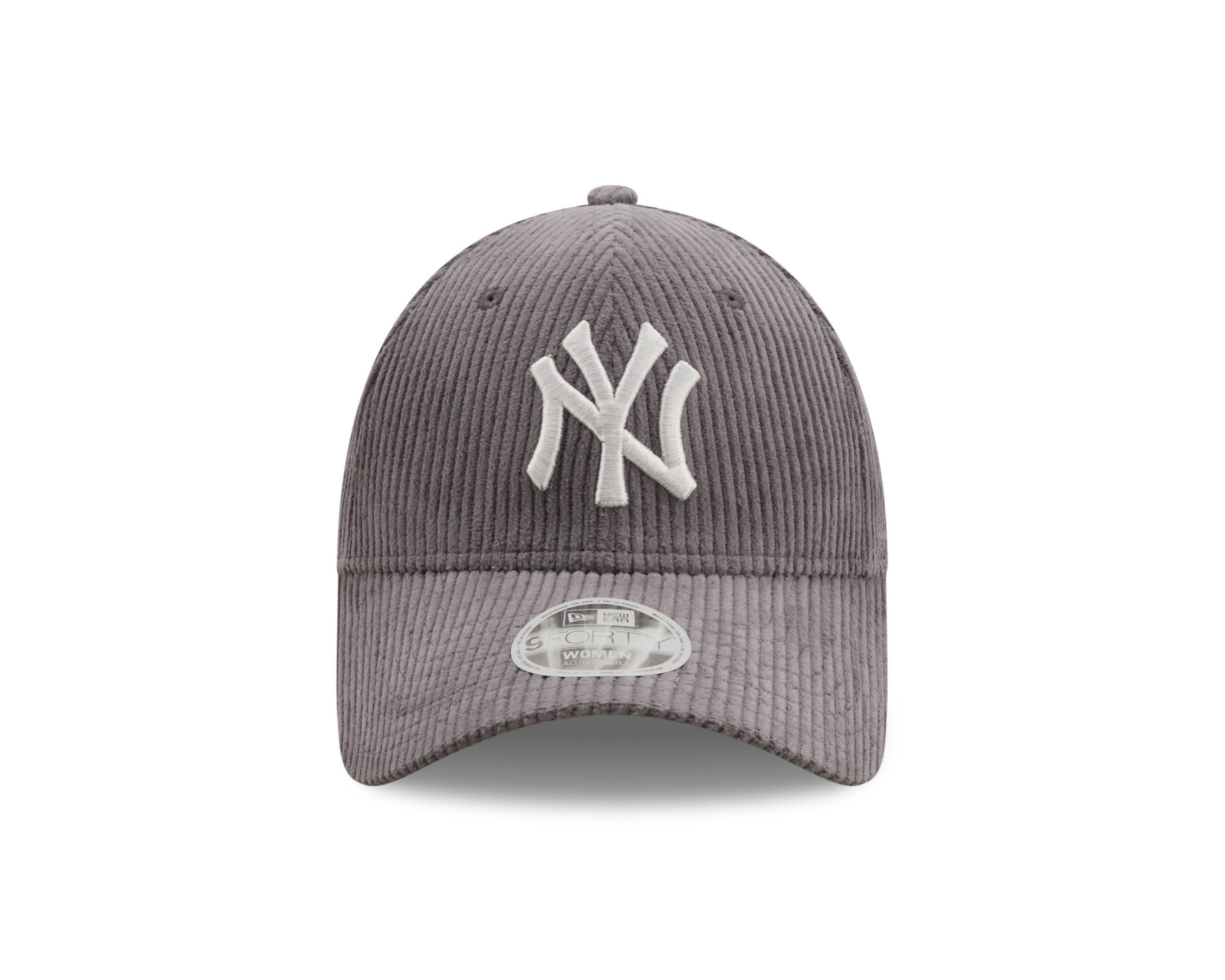 New York Yankees MLB Fashion Cord Grey 9Forty Adjustable Women Cap New Era