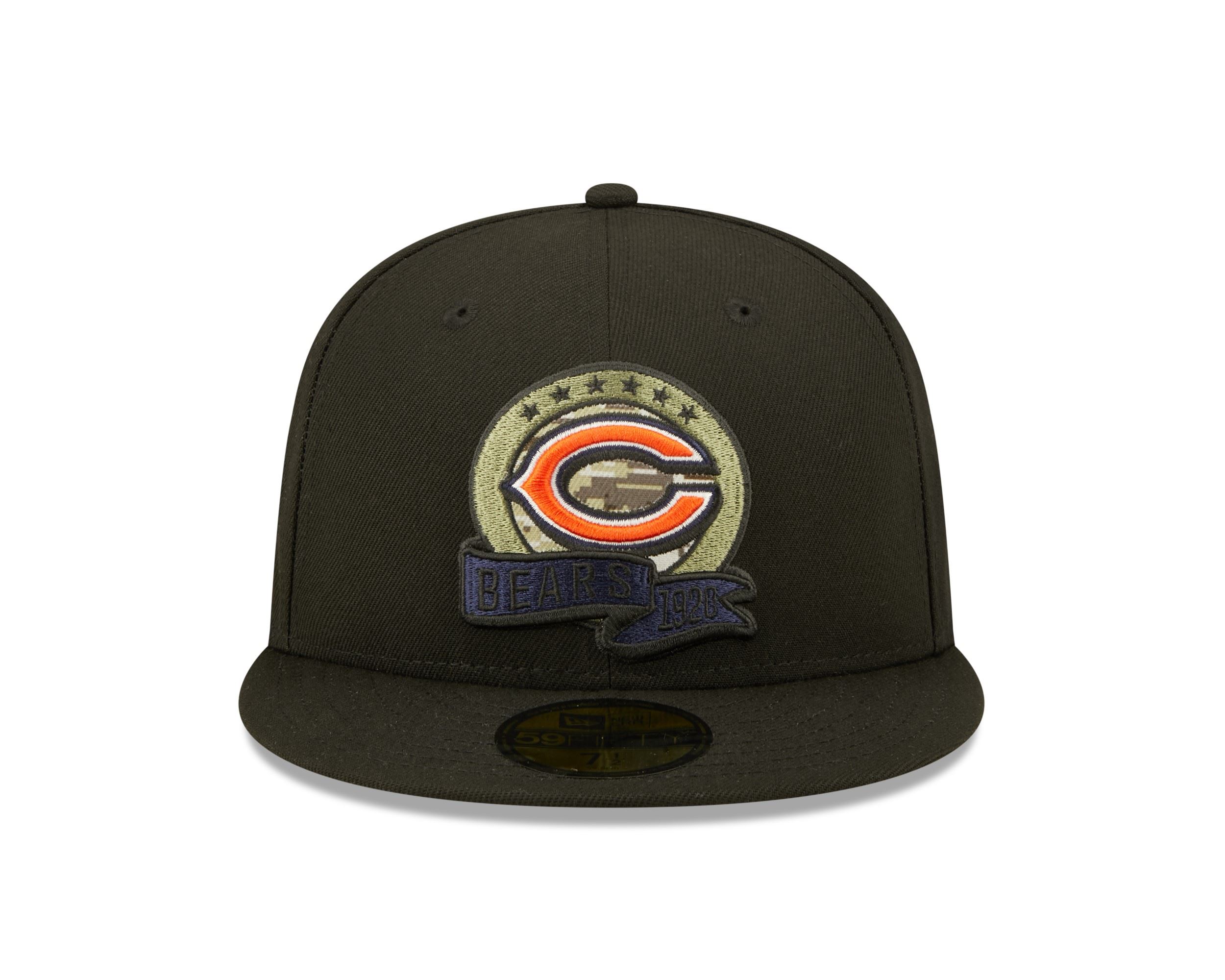 Chicago Bears NFL Salute to Service 2022 Black 59Fifty Basecap New Era