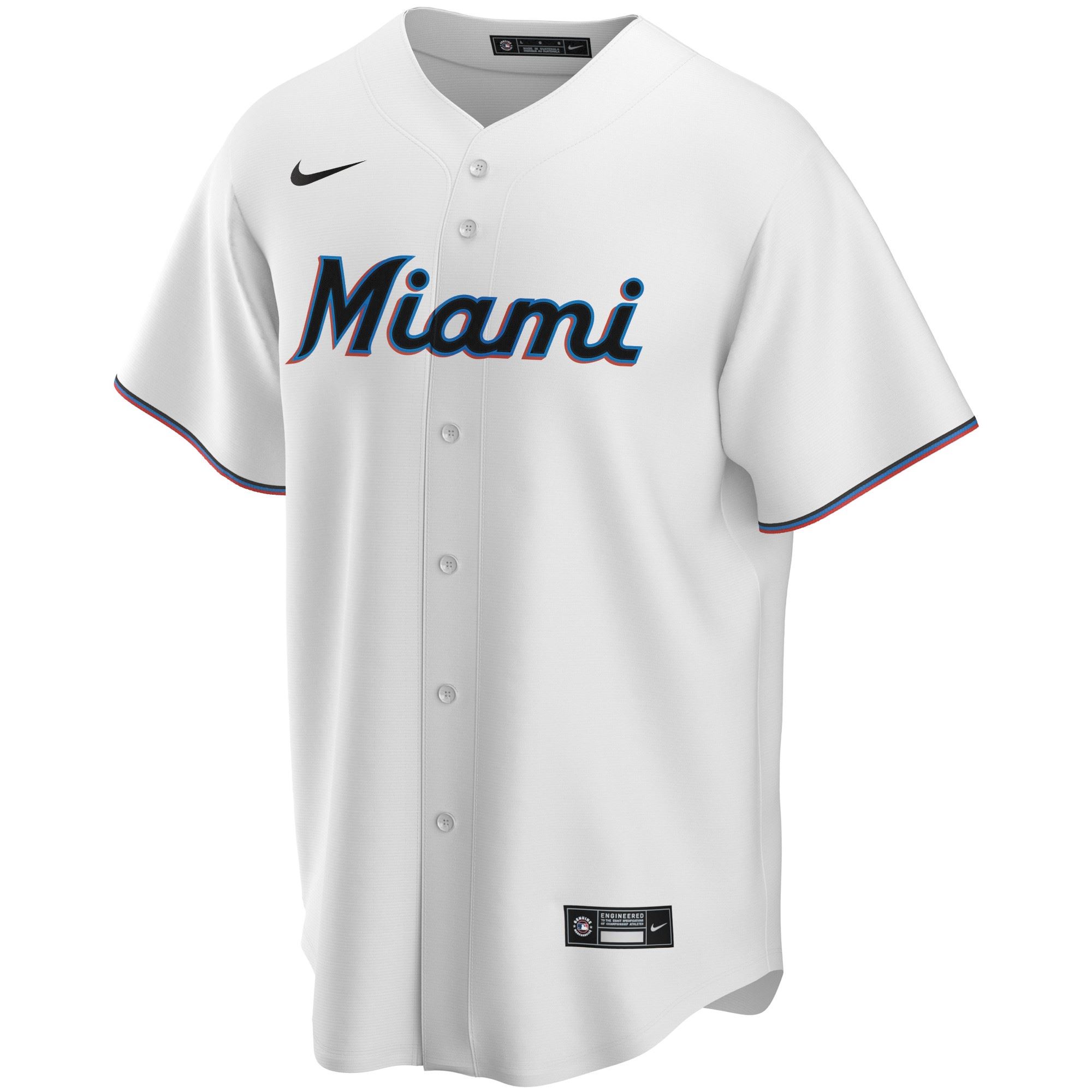 Miami Marlins Official MLB Replica Home Jersey White Nike