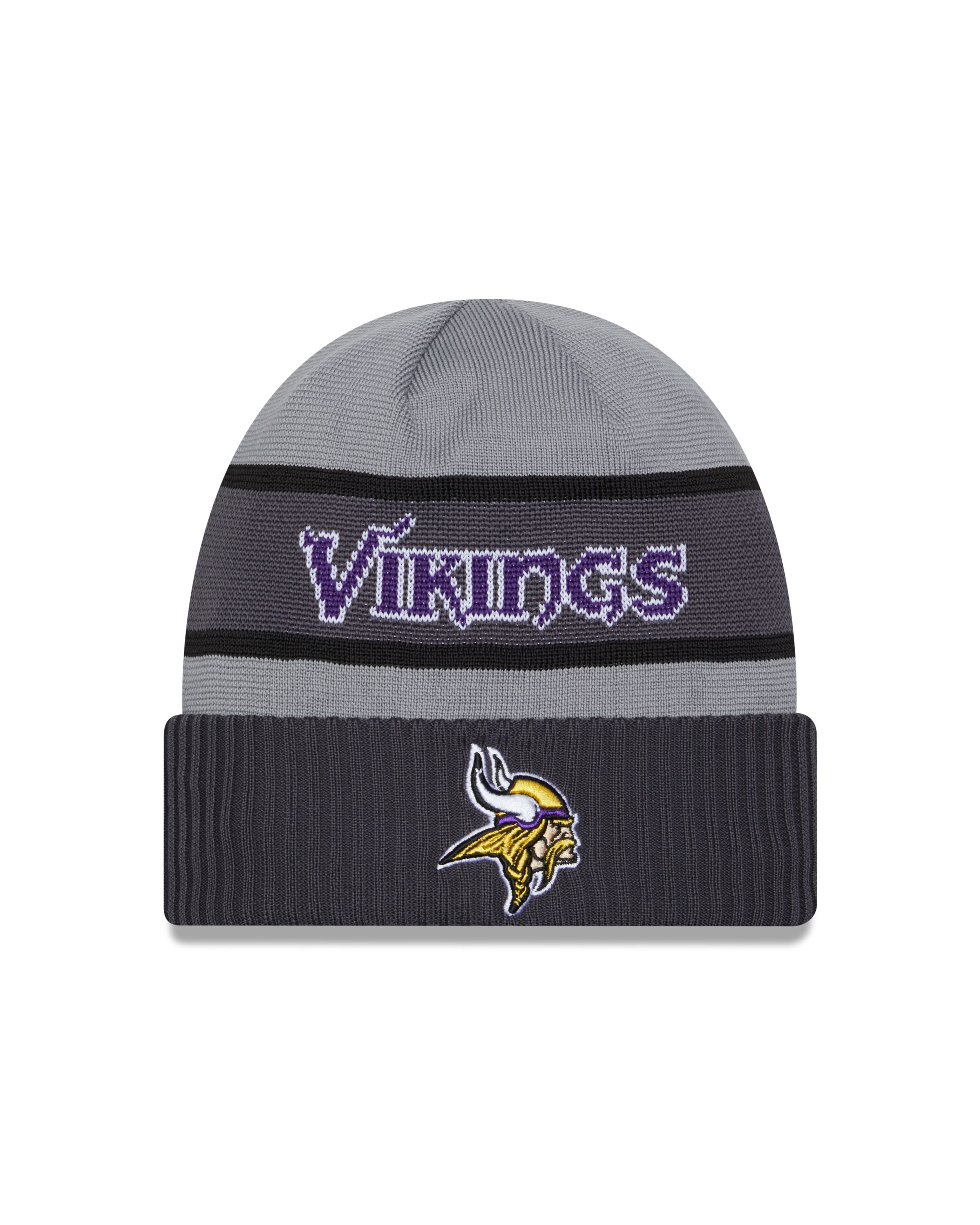 Minnesota Vikings NFL 2023  Sideline Tech Knit CW Gray Beanie New Era
