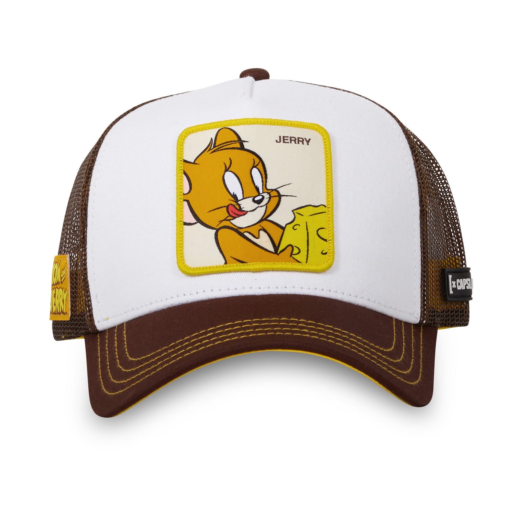 Jerry Tom und Jerry Weiß Gelb Braun Trucker Cap Capslab