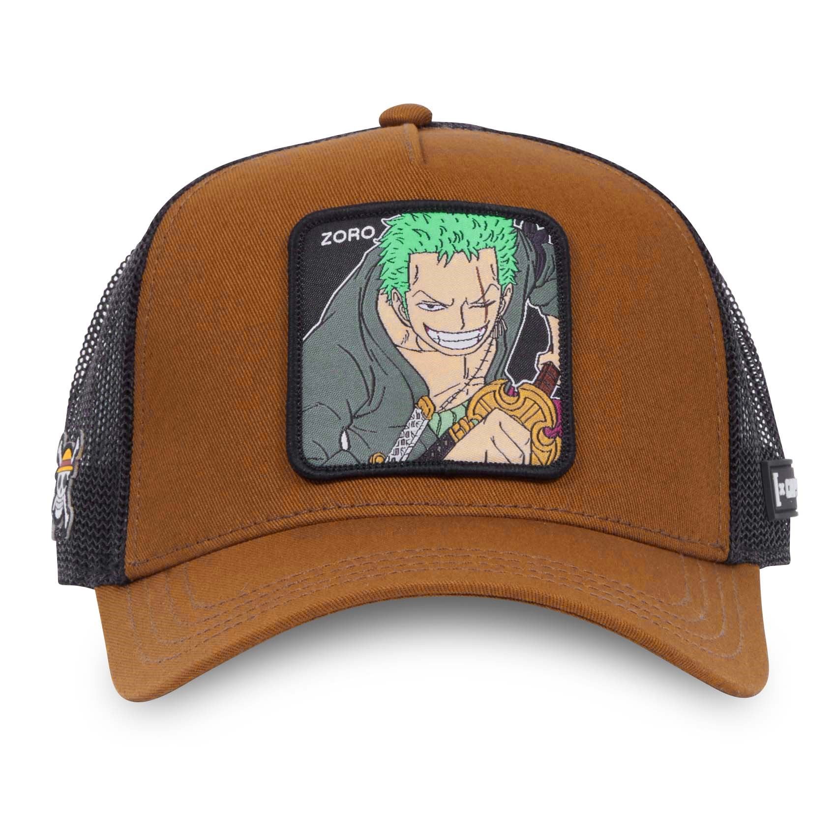 Zoro One Piece Brown Trucker Cap Capslab
