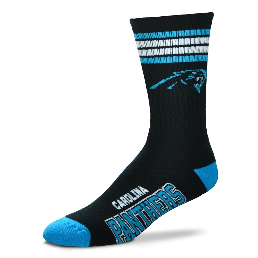 Carolina Panthers NFL 4-Stripe Deuce Socken For Bare Feet