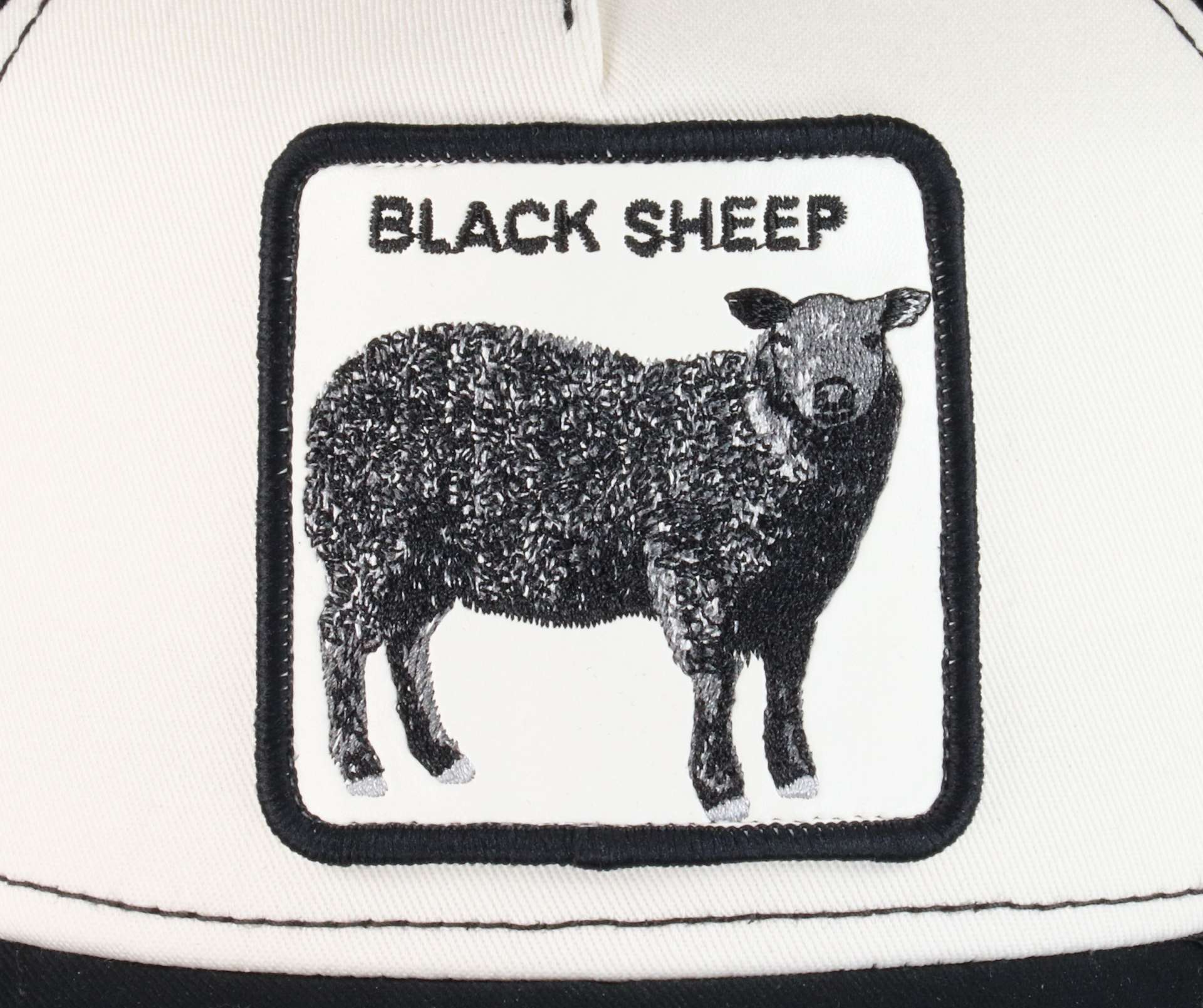 The Black Sheep Schaf White A-Frame Adjustable Trucker Cap Goorin Bros