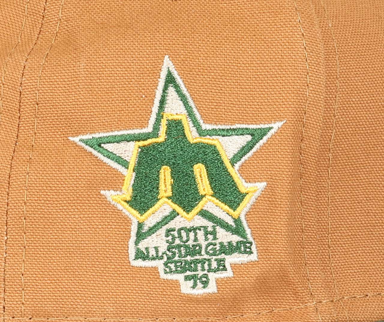 Seattle Mariners  MLB Cooperstown 50th All-Star Game Sidepatch Two Tone Light Bronze Green 59Fifty Basecap New Era