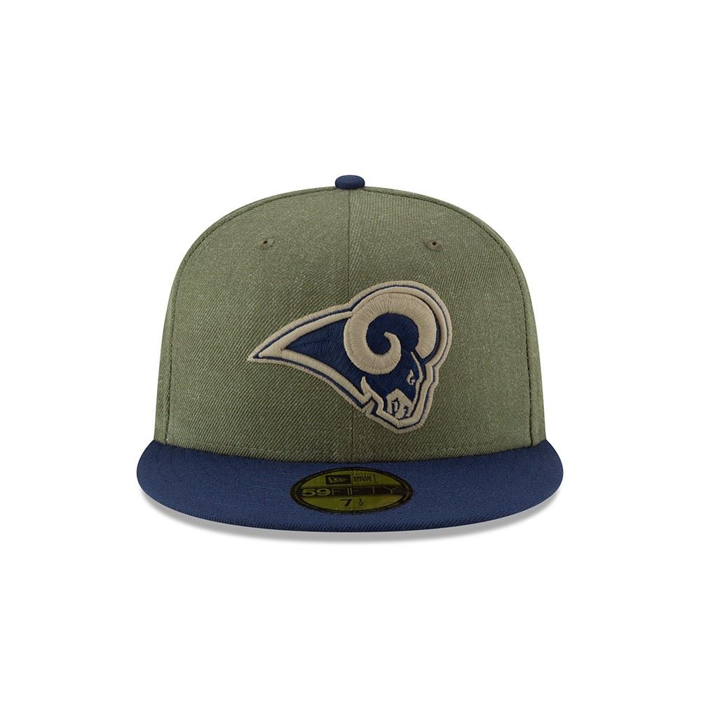 Los Angeles Rams On Field 2018 Salute to Service 59Fifty Cap New Era