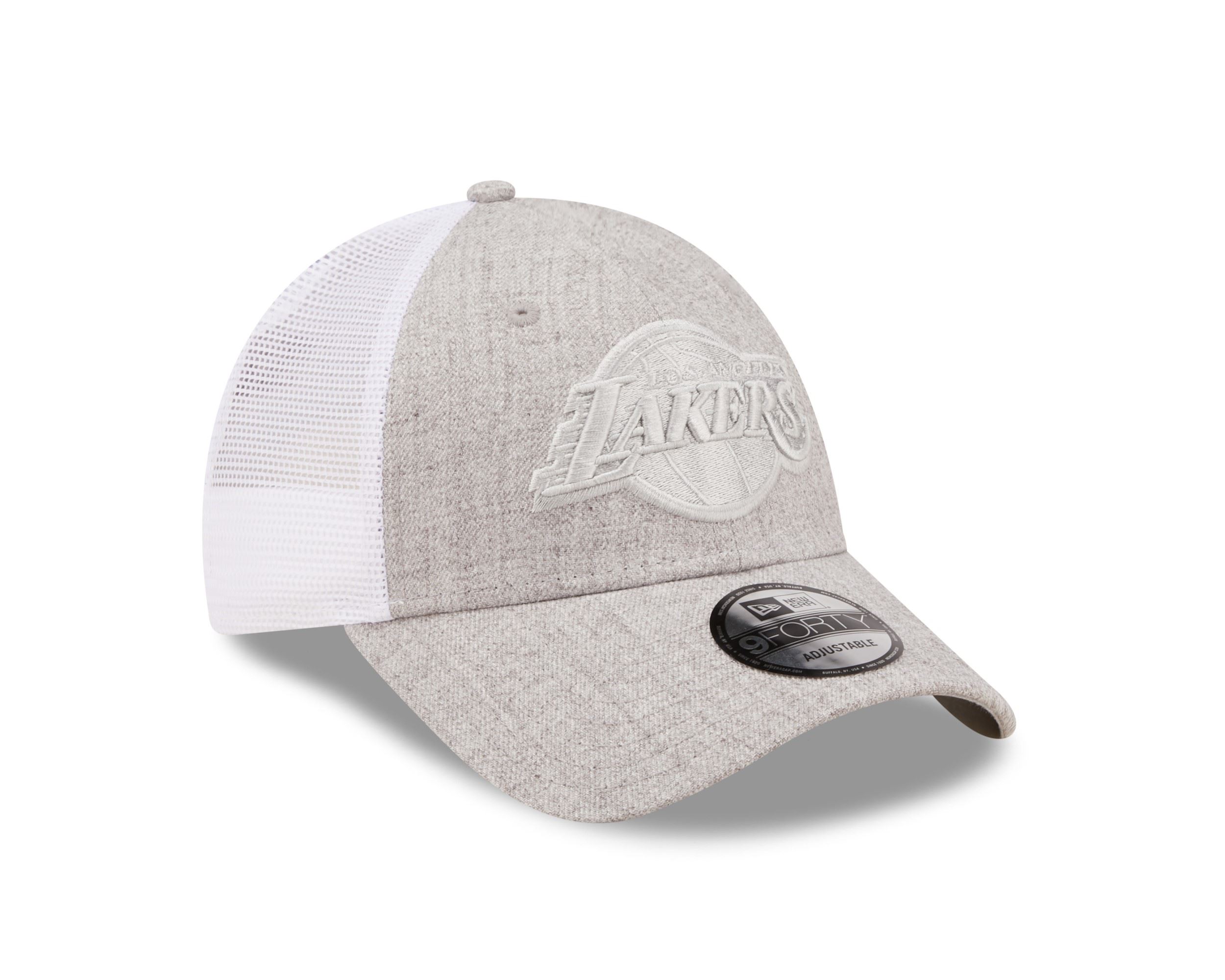 Los Angeles Lakers NBA Home Field Grey 9Forty A-Frame Trucker Cap New Era