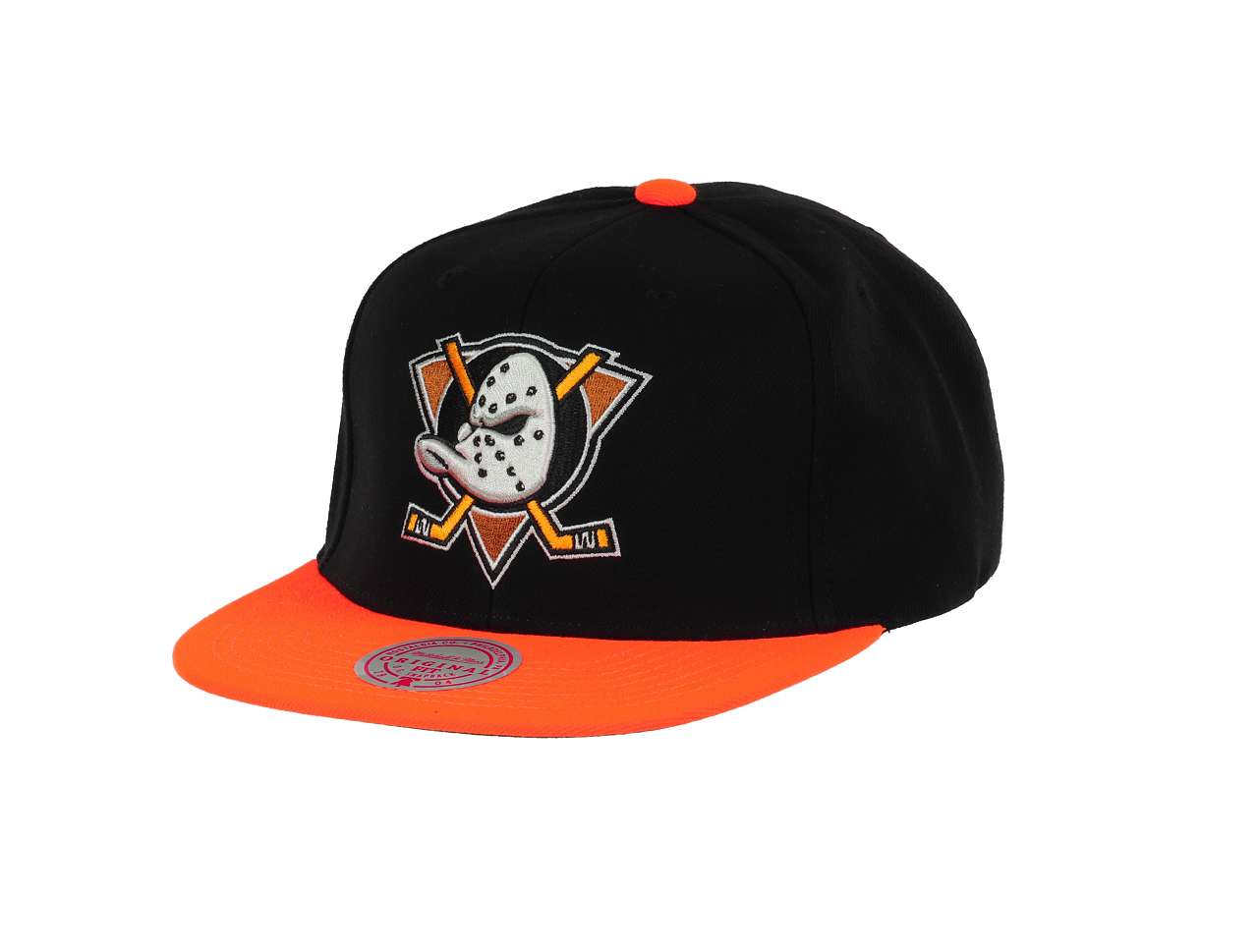 Anaheim Ducks NHL Team 2 Tone 2.0 Black Orange Original Fit Snapback Cap Mitchell & Ness