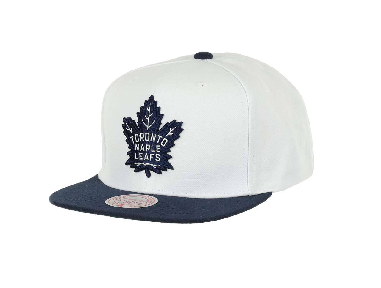 Toronto Maple Leafs NHL Team 2 Tone 2.0 White Blue Original Fit Snapback Cap Mitchell & Ness