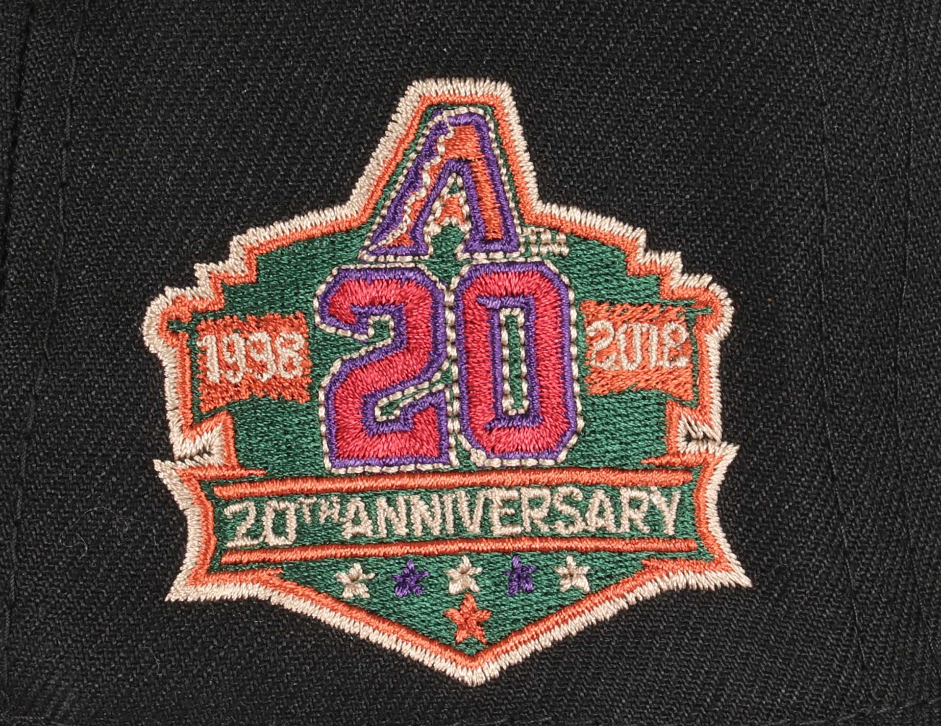 Arizona Diamondbacks MLB Cooperstown 20th Anniversary Sidepatch Black Poly 59Fifty Basecap New Era