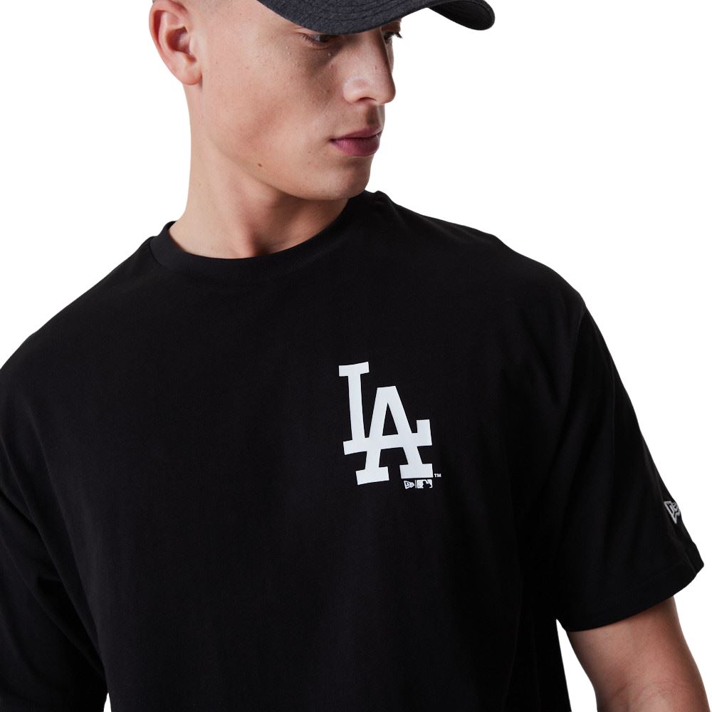 Los Angeles Dodgers Black White MLB League Essentials Oversized  T- Shirt New Era