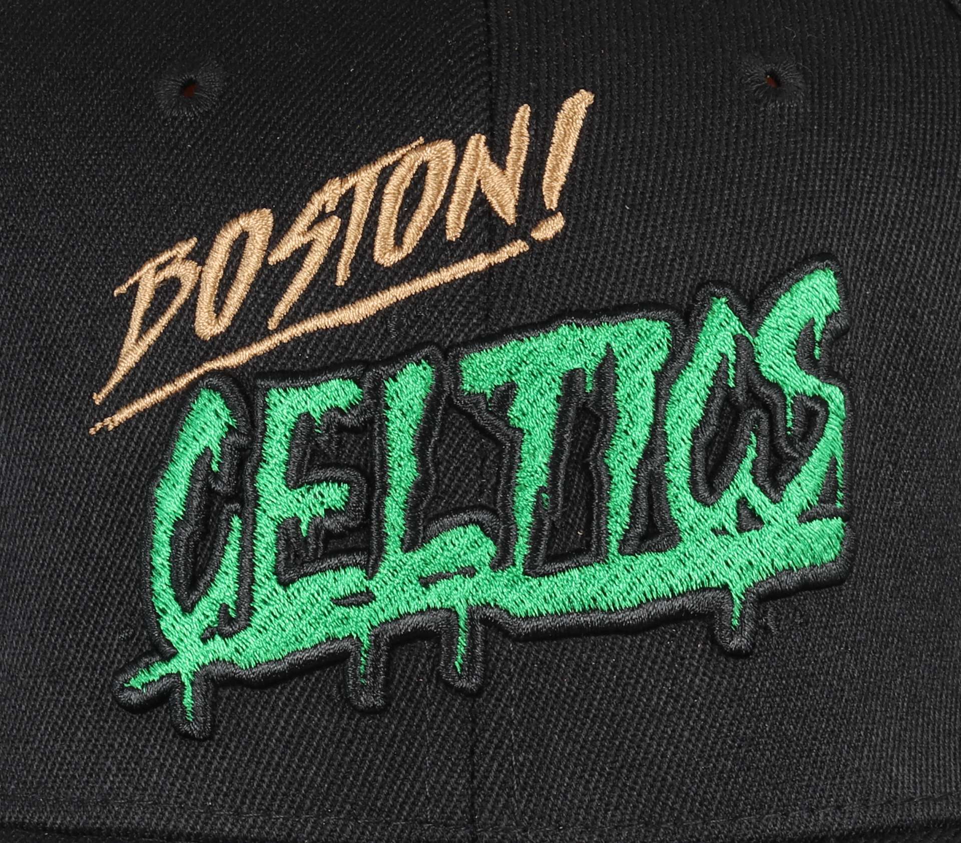 Boston Celtics Black HWC Slap Sticker Classic Red Snapback Cap Mitchell & Ness